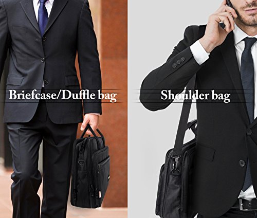 17 Inch Laptop Bag for Men & Women - Expandable Water-Resistant Travel Briefcase with Organizer Pockets - Large Hybrid Shoulder Bag for Business, Commuting & College Students - Perfect for Work, Travel & Daily Use