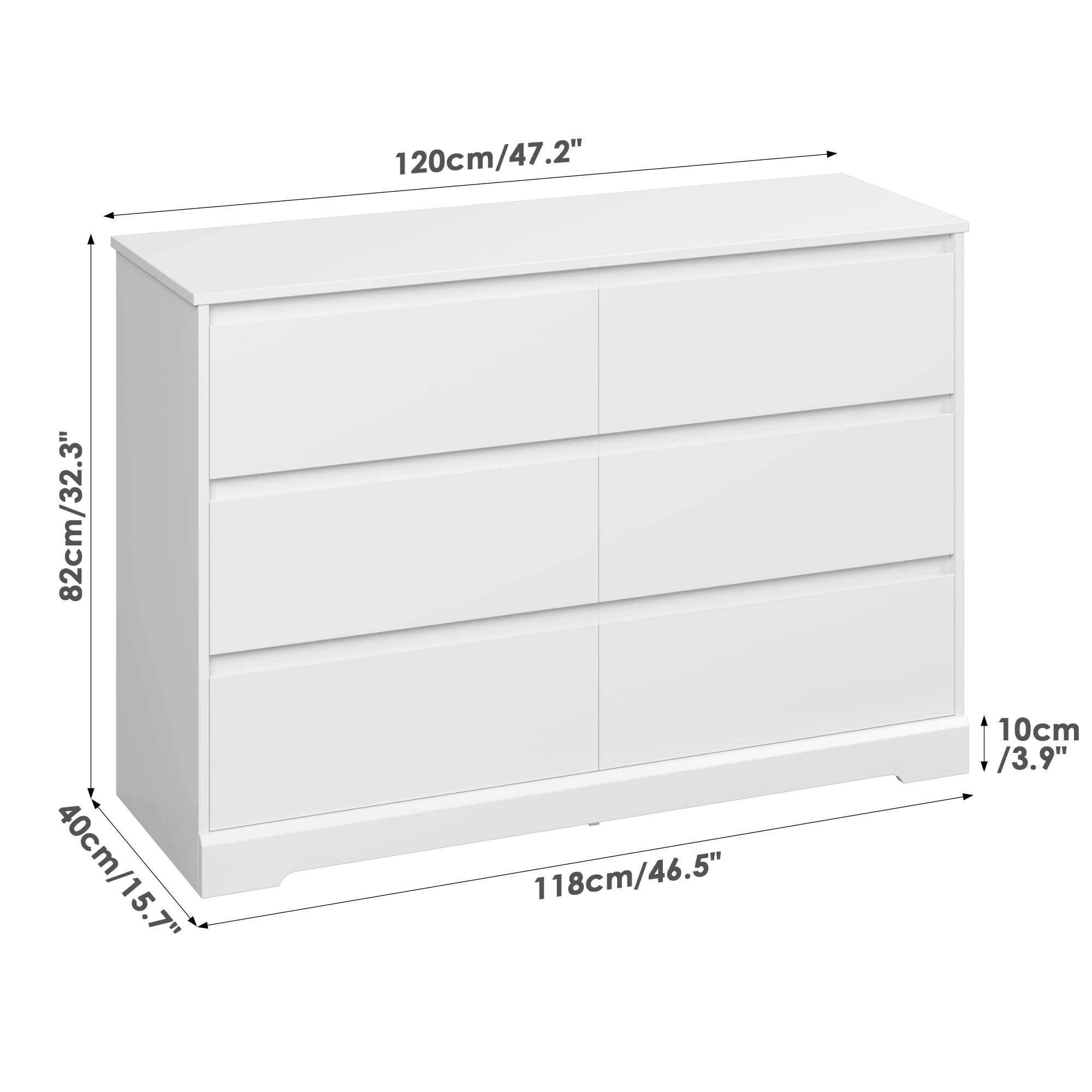 Modern White Dresser 47.2