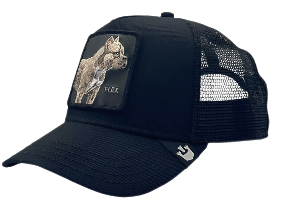 Goorin 'The Flex Pitbull' Black Trucker Hat - Adjustable Snapback Cap for Men & Women | Perfect for Outdoor Activities, Sports & Casual Wear