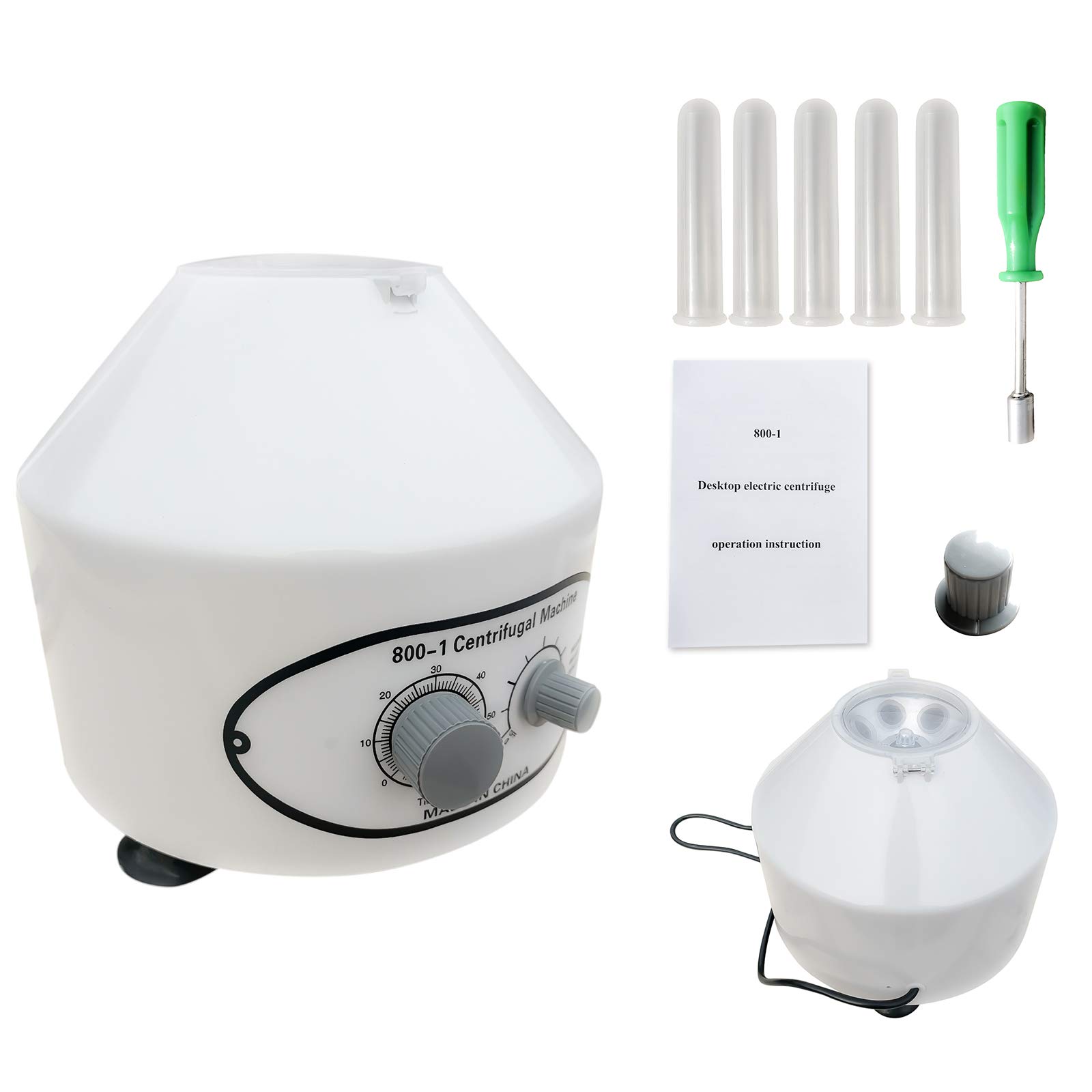 Desktop Electric Lab Centrifuge Machine - 4000 RPM Low Speed with Timer & Speed Control for Medical, Laboratory & Clinical Use | Ideal for Blood Samples, DNA Testing & Research