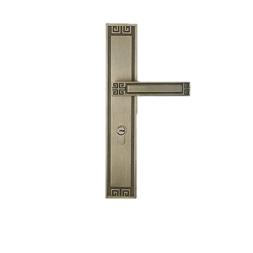 Antique Green Bronze Single Door Knob Lever Handle - Double-Leaf Side Door Lock for Villa Entrance & Wooden Doors | Durable & Stylish for Home, Office & Commercial Use