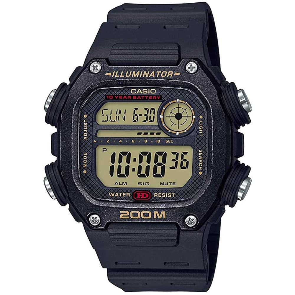 Casio DW-291H Digital Watch for Men - Durable Resin Strap for Outdoor Sports