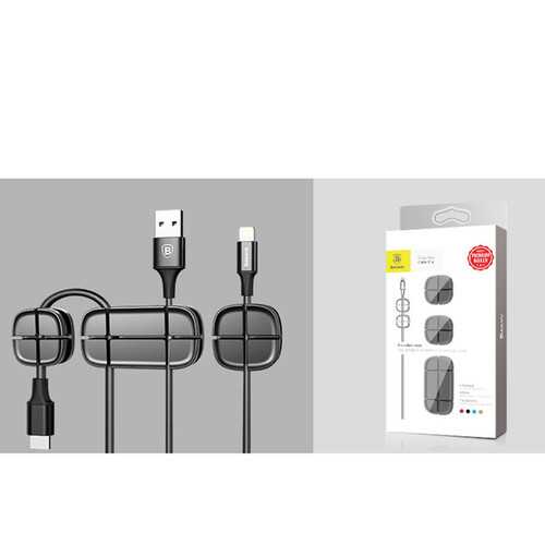 Baseus Cable Organizer - Desktop Wire Management Clip for Earphones, Chargers, Xiaomi & iPhone Accessories - Perfect for Home, Office & Travel Use