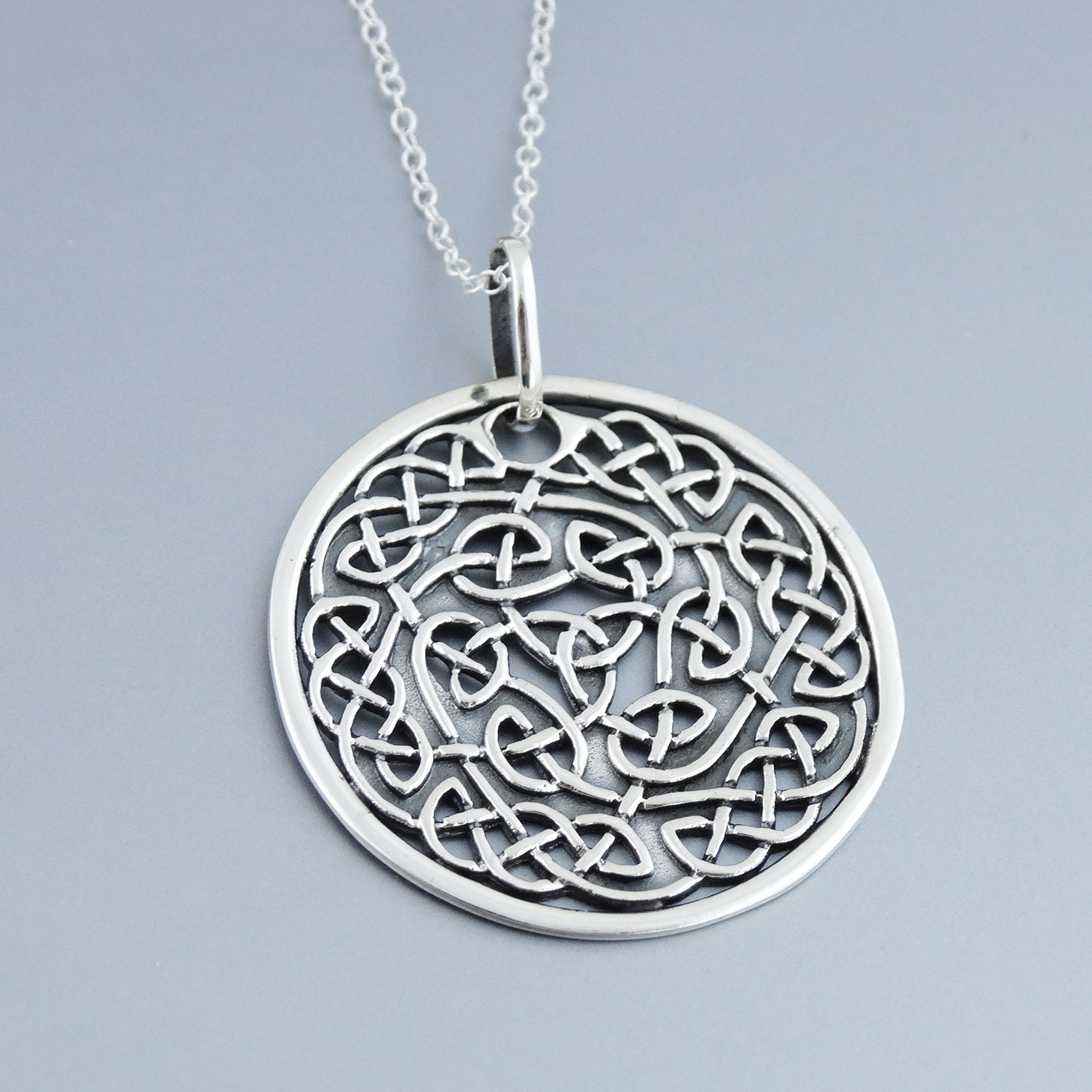Sterling Silver Celtic Knot Necklace for Women | Elegant Irish Jewelry Gift for Her | Perfect for St. Patrick's Day, Weddings & Special Occasions