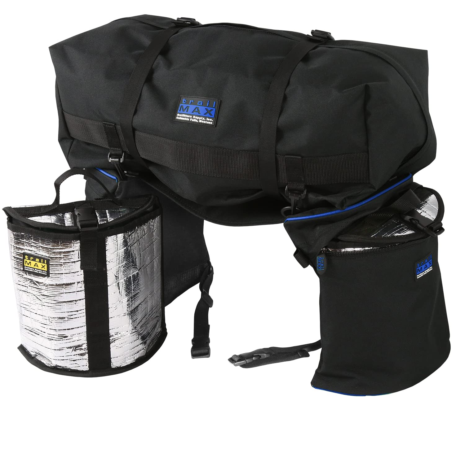 TrailMax Medium Insulated Horse Saddlebags for Western & Endurance Riding - Detachable Cantle Bag Included | Perfect for Trail Riding, Camping & Long-Distance Horseback Adventures