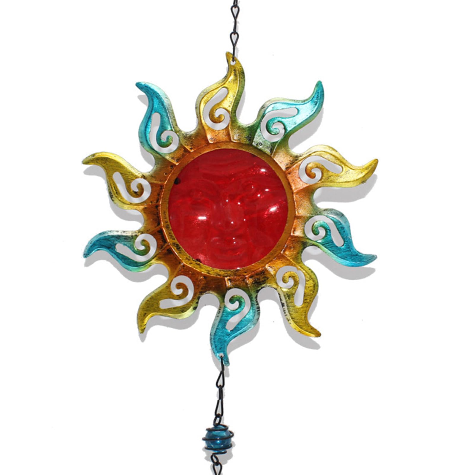 Sun-Shaped Waterproof Outdoor Hanging Bell Decor - Garden, Balcony & Party Festival Decoration | Weather-Resistant Metal Wind Chime for Patio, Yard & Seasonal Celebrations