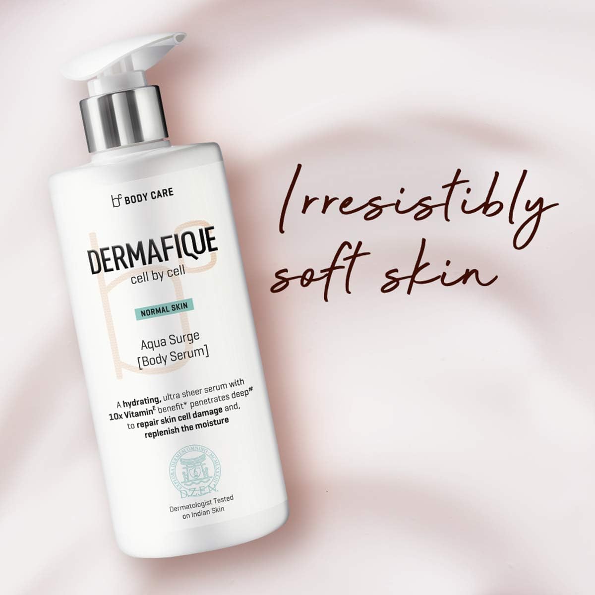 Der' mafique Aqua Surge Body Serum with Shea Butter - 300ml | Vitamin E & Glycerin Enriched Body Lotion for Normal Skin | Repairs & Moisturizes Dry Skin | Perfect for Daily Hydration & Post-Shower Care