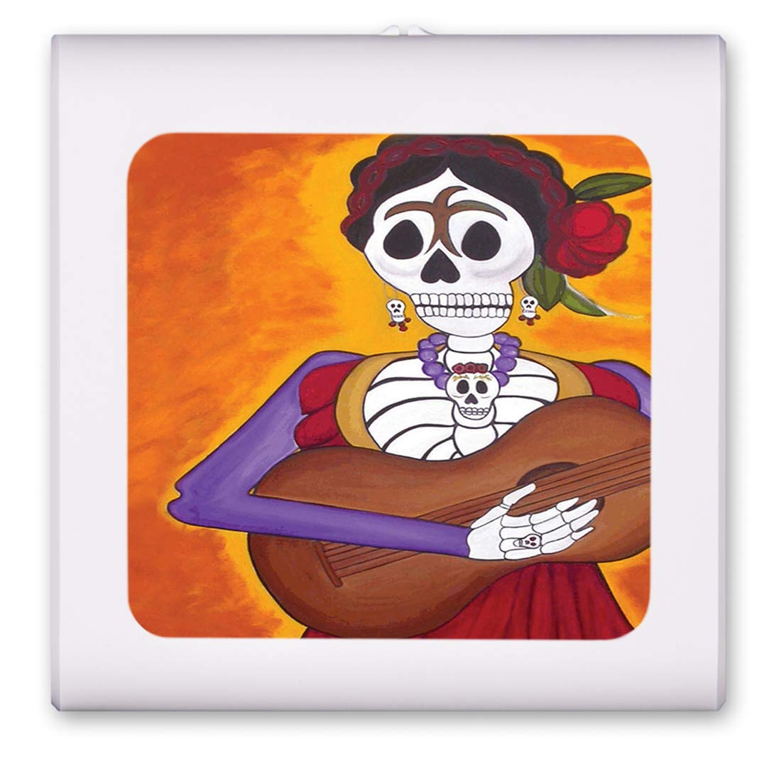 Dimmable LED Night Light with Auto On/Off Sensor, Adjustable Brightness & Warm White Light - Perfect for Bathroom, Hallway, Nursery & Bedroom - Flor Y Cano Day of The Dead Decor for Home Safety & Comfort