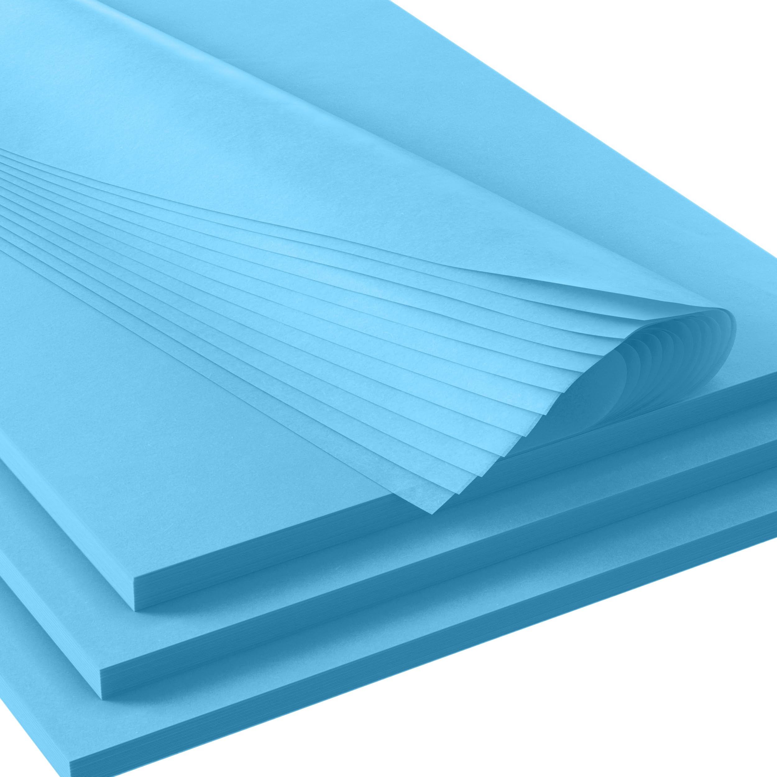 Premium Light Blue Tissue Paper - 120 Sheets, 15