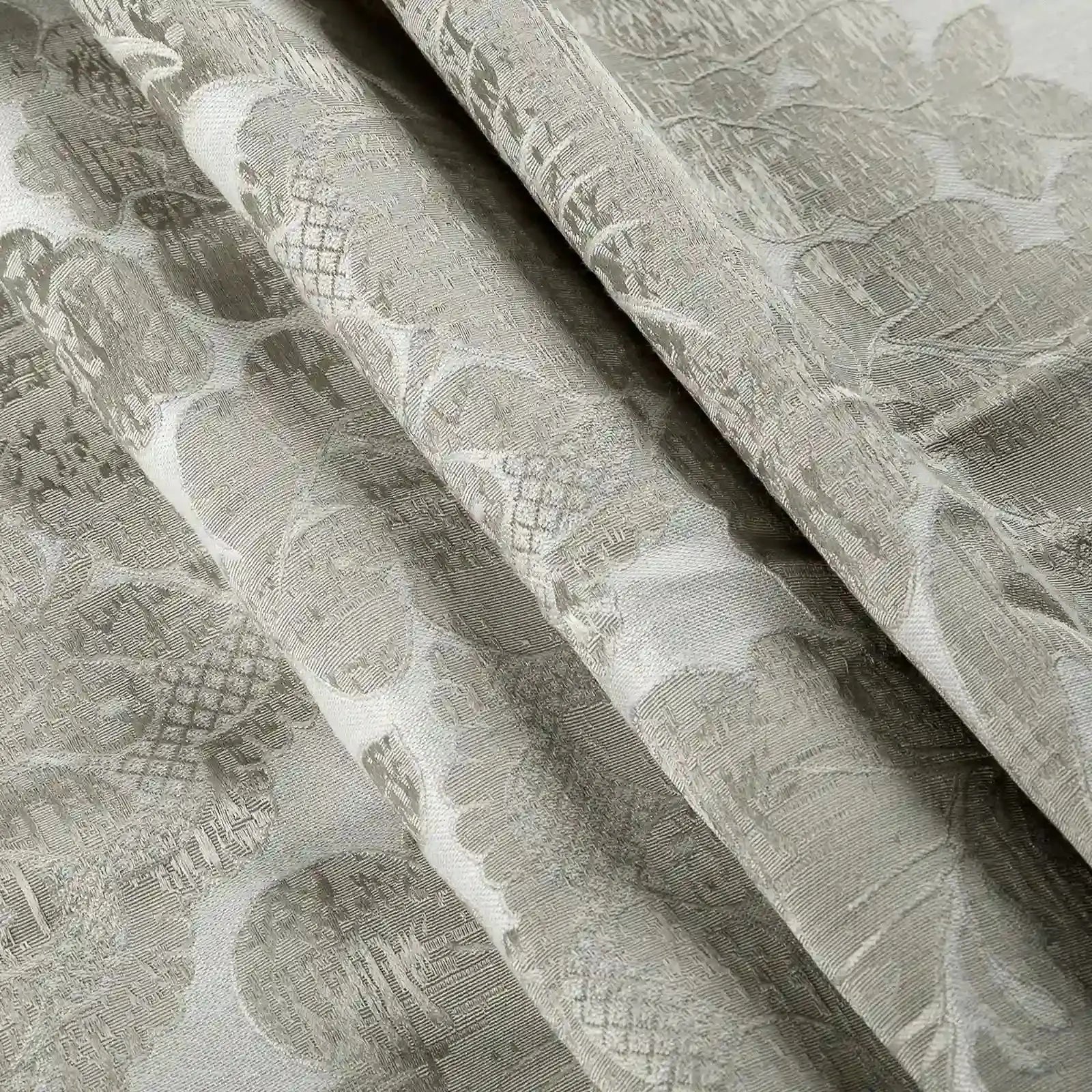 Lydia Plants Jacquard Curtain Pleated - Elegant Floral Print Blackout Drapes for Living Room, Bedroom & Nursery - Home Decor Window Treatments for Privacy & Light Control