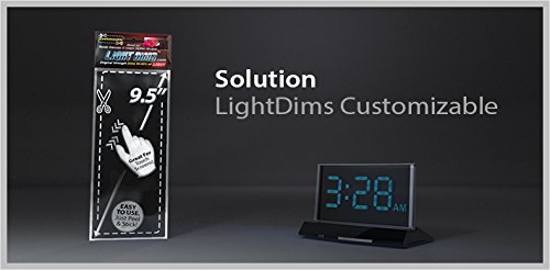 LightDims Original Strength Light Dimming Sheets - Customizable Medium Size for Alarm Clocks, Electronics & Appliances | Reduces Light by 50-80% | Minimal Packaging | Perfect for Bedrooms, Offices & Nighttime Use