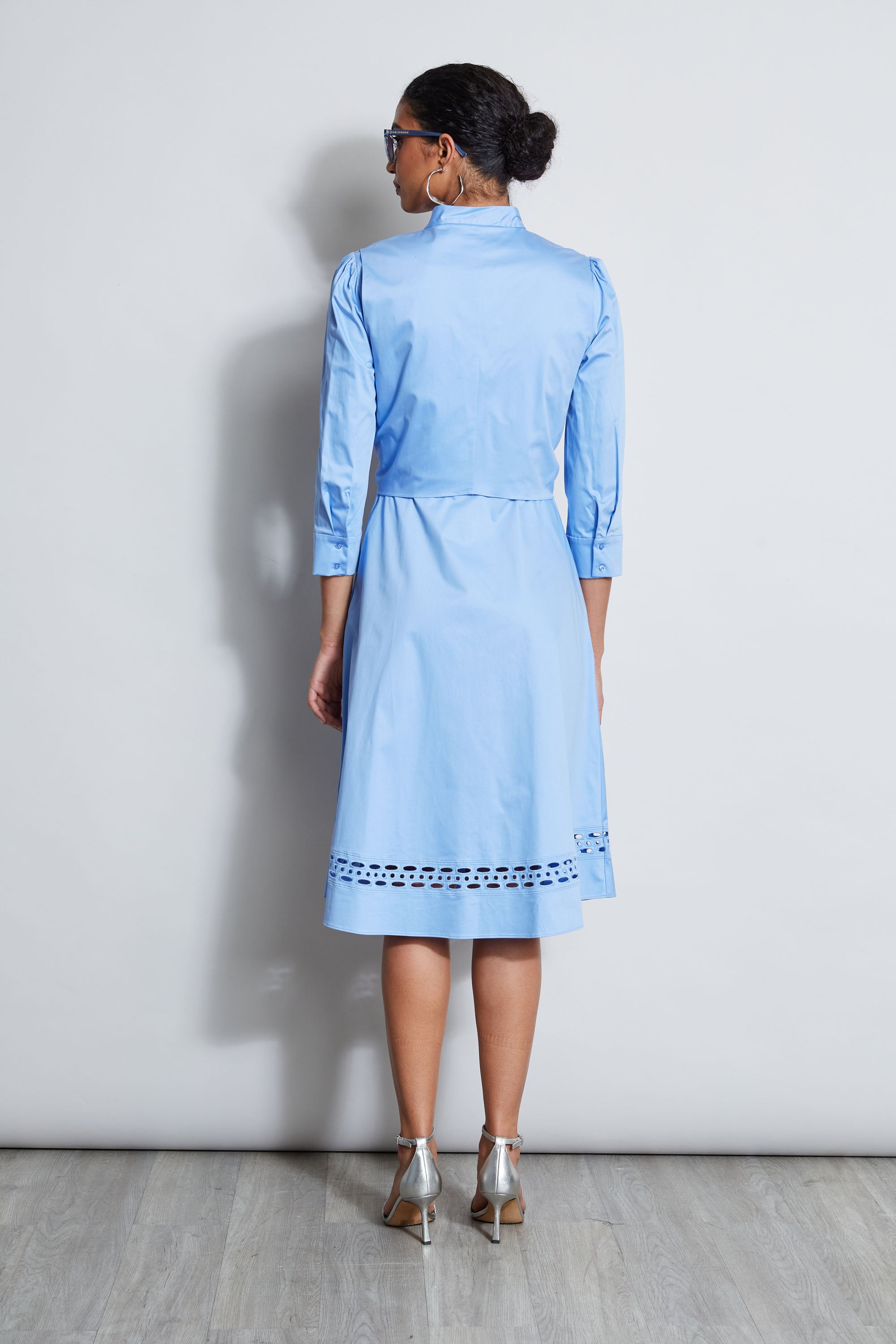 Women's Floral Print Tie-Waist Cotton Midi Dress - Casual Summer Dress for Beach, Brunch & Outdoor Activities