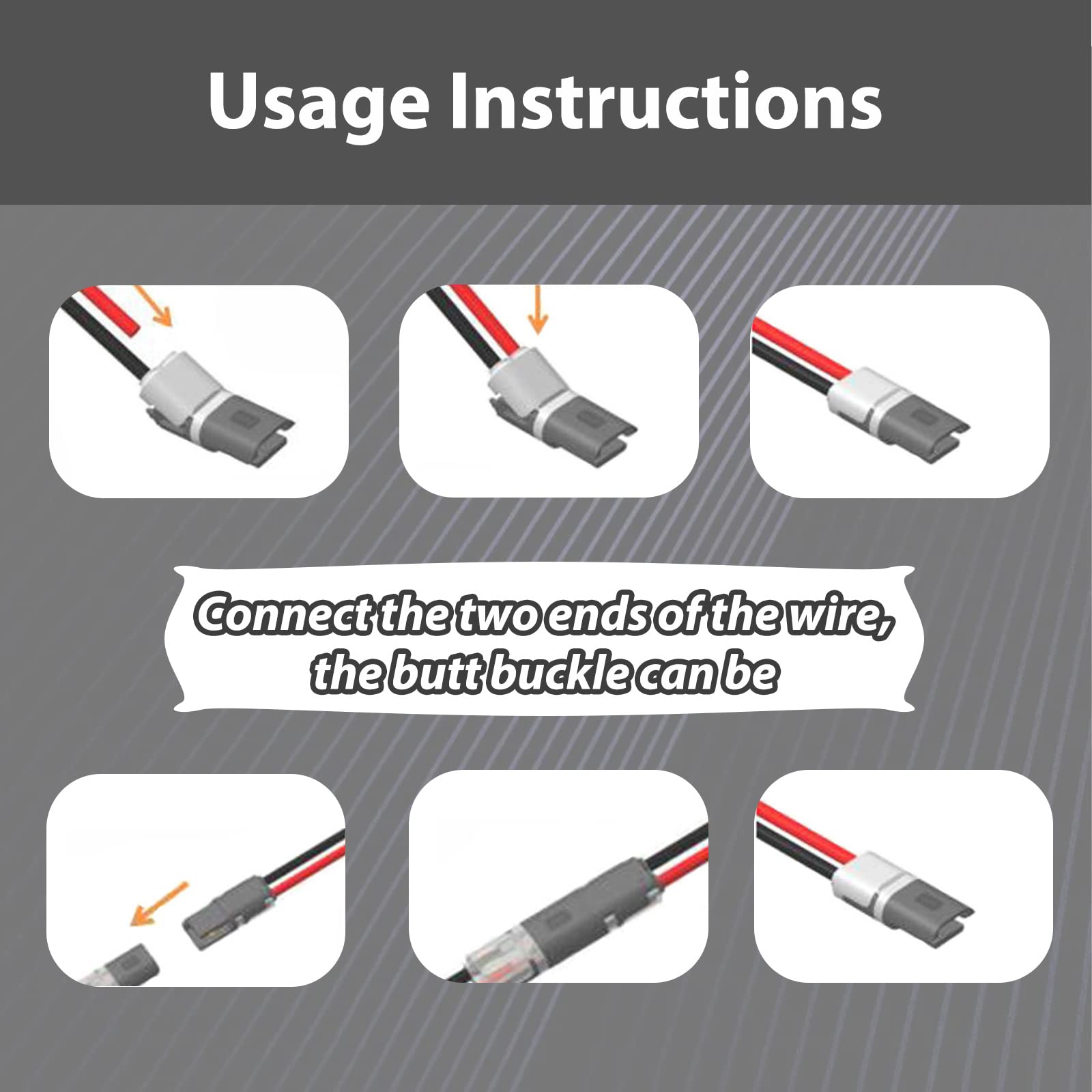 Pluggable LED Wire Connectors - 2 Pin 2 Way Spring Terminal Blocks - No Wire Stripping Needed - Tool-Free Electrical Connectors for AWG 20-24 Wires (12 Pack) - Perfect for LED Strips, Automotive Wiring & DIY Electronics Projects