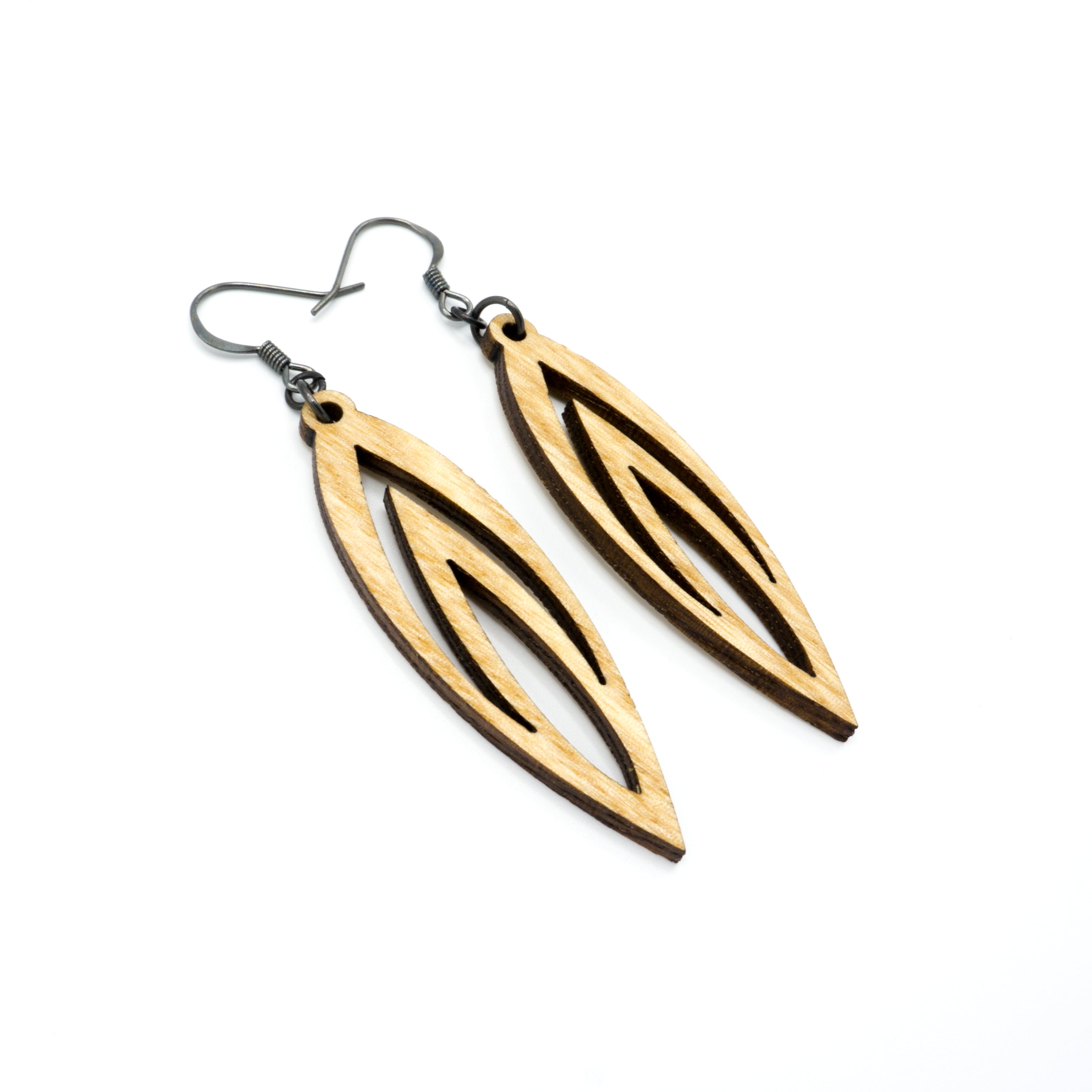 Handmade Wooden Totem Earrings - Ash Wood Dangle Earrings for Women | Boho Chic Jewelry for Festivals & Everyday Wear
