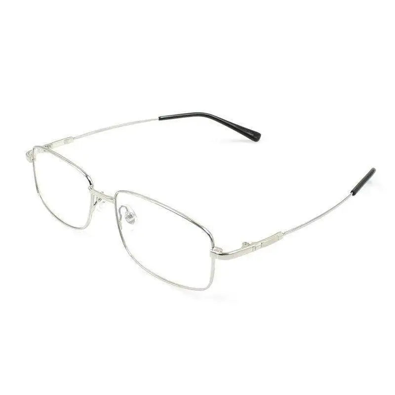Brightzone Men's Full Rim Square Titanium Alloy Eyeglasses Frame 421395 - Lightweight & Durable Glasses for Work, Reading & Everyday Use