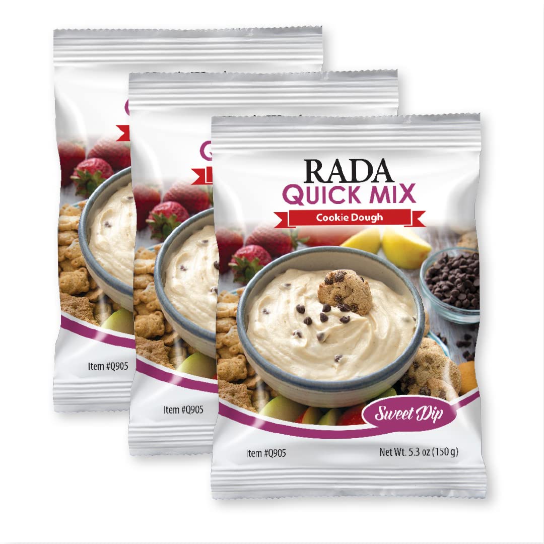 Rada Cookie Dough Sweet Dip Mix - 3 Pack | Delicious Dessert Dip for Parties, Snacks & Family Gatherings | Perfect with Fruits, Crackers & Cookies