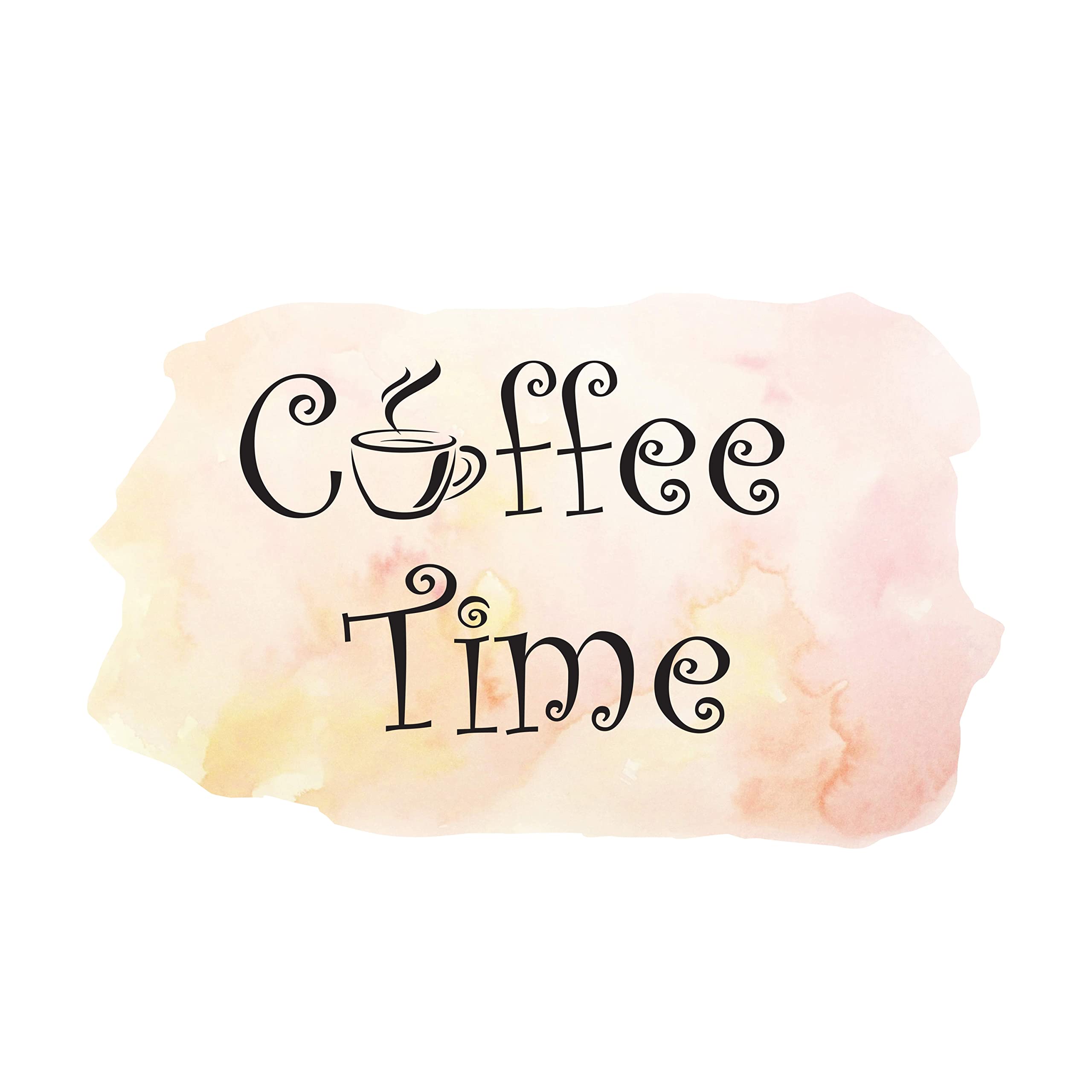 Vinyl Coffee Mug Wall Decal - 40x24 Inch Kitchen Decor for Coffee Lovers