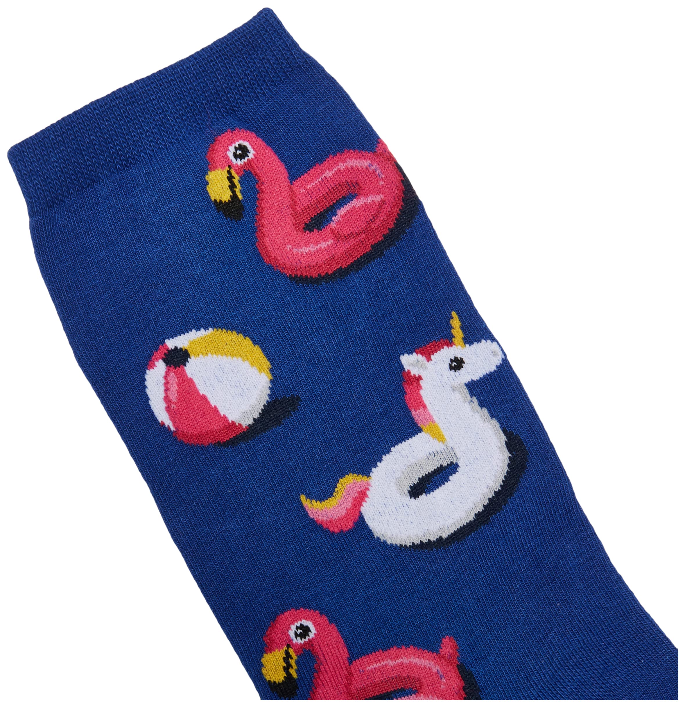 Hot Sox Women's Floral Print Casual Crew Socks - Comfortable Everyday Socks for Work, Lounge & Home Wear