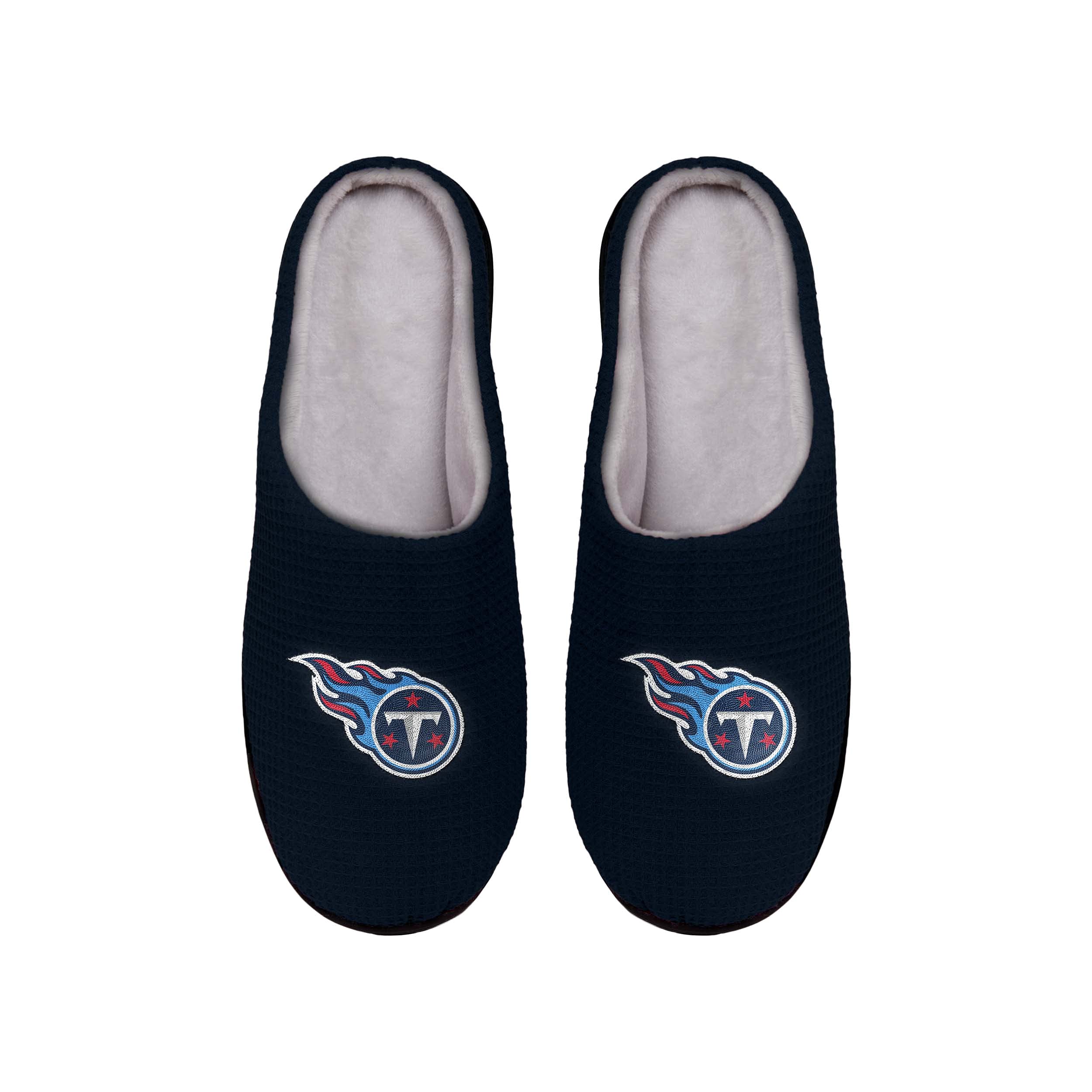 FOCO Men's NFL Team Logo Memory Foam Slide Slippers - Comfortable House Shoes for Indoor/Outdoor Wear - Perfect for Lounging, Relaxing at Home, and Showing Team Spirit