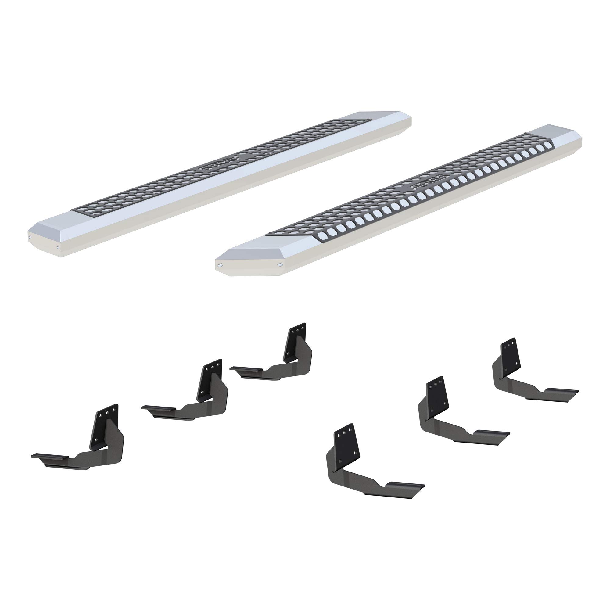 ARIES 2555050 AdvantEDGE Chrome Aluminum 75-Inch Running Boards for Ram 1500 Trucks - Heavy Duty Side Steps with Anti-Slip Surface | Perfect for Off-Roading, Work Trucks & Daily Commuting