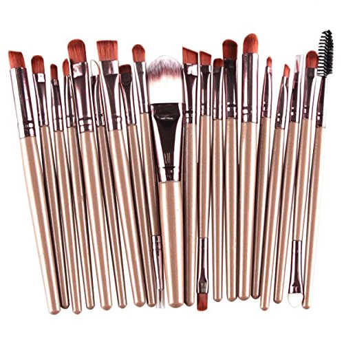 20-Piece Professional Makeup Brush Set - Eyeshadow, Foundation, Eyebrow & Lip Brushes for Flawless Makeup Application | Perfect for Daily Beauty Routine, Bridal Makeup & Professional Makeup Artists