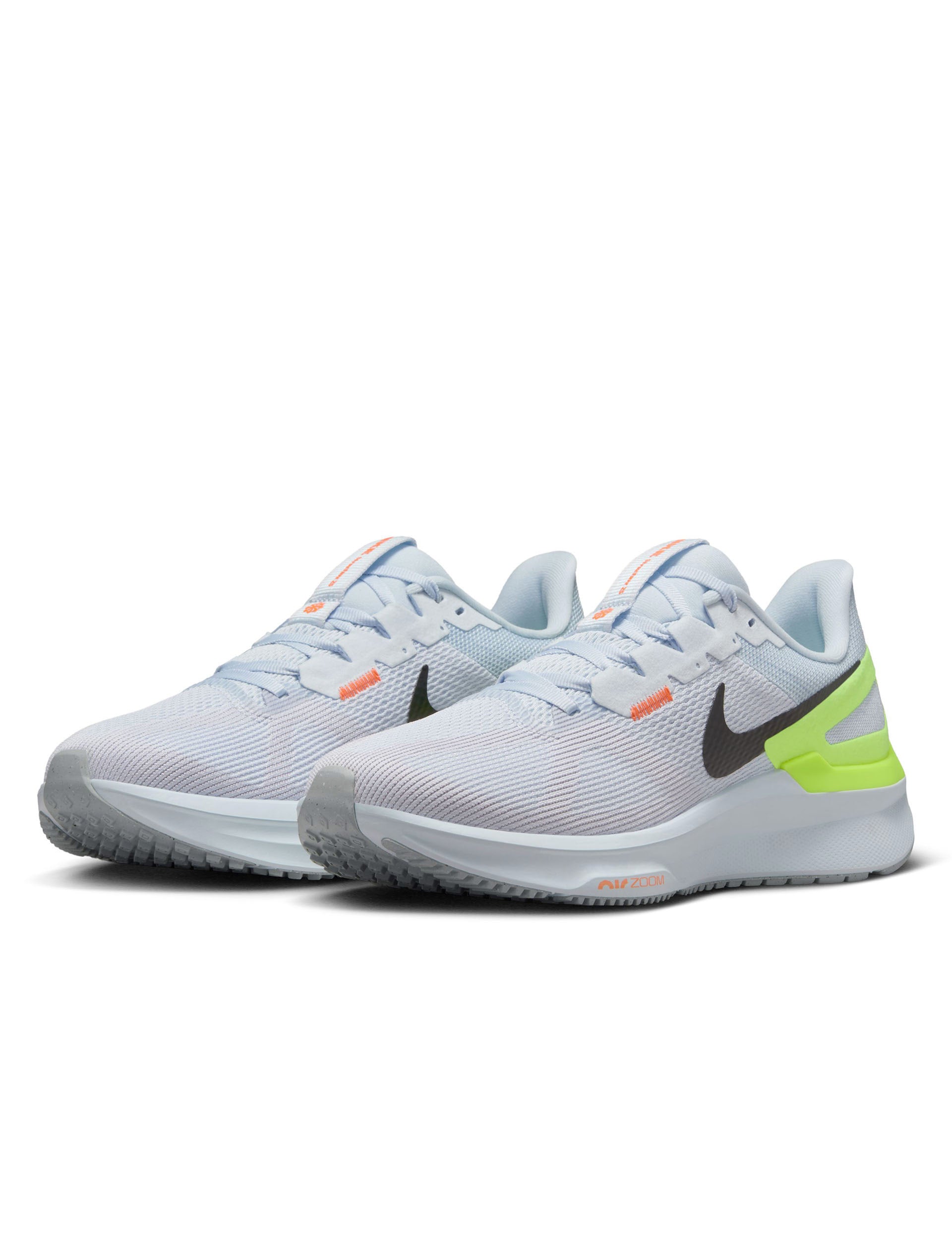 Structure 25 Running Shoes for Men - Lightweight Blue Tint/Volt/Total Orange/Black Athletic Sneakers - Perfect for Jogging, Gym Workouts & Casual Wear