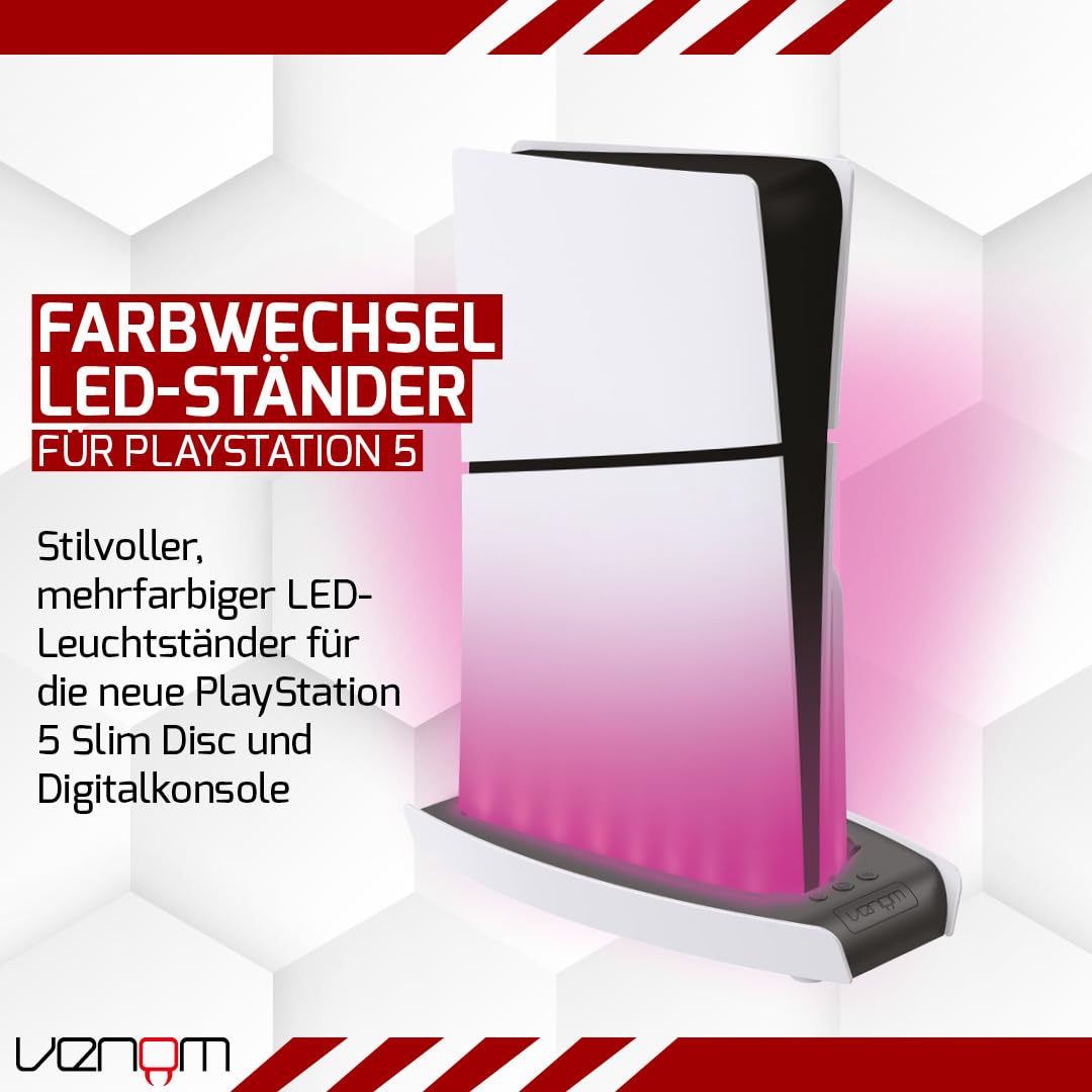 Venom LED Illuminated Console Stand for PS5 Slim – Premium Gaming Accessory for Enhanced Setup & Display