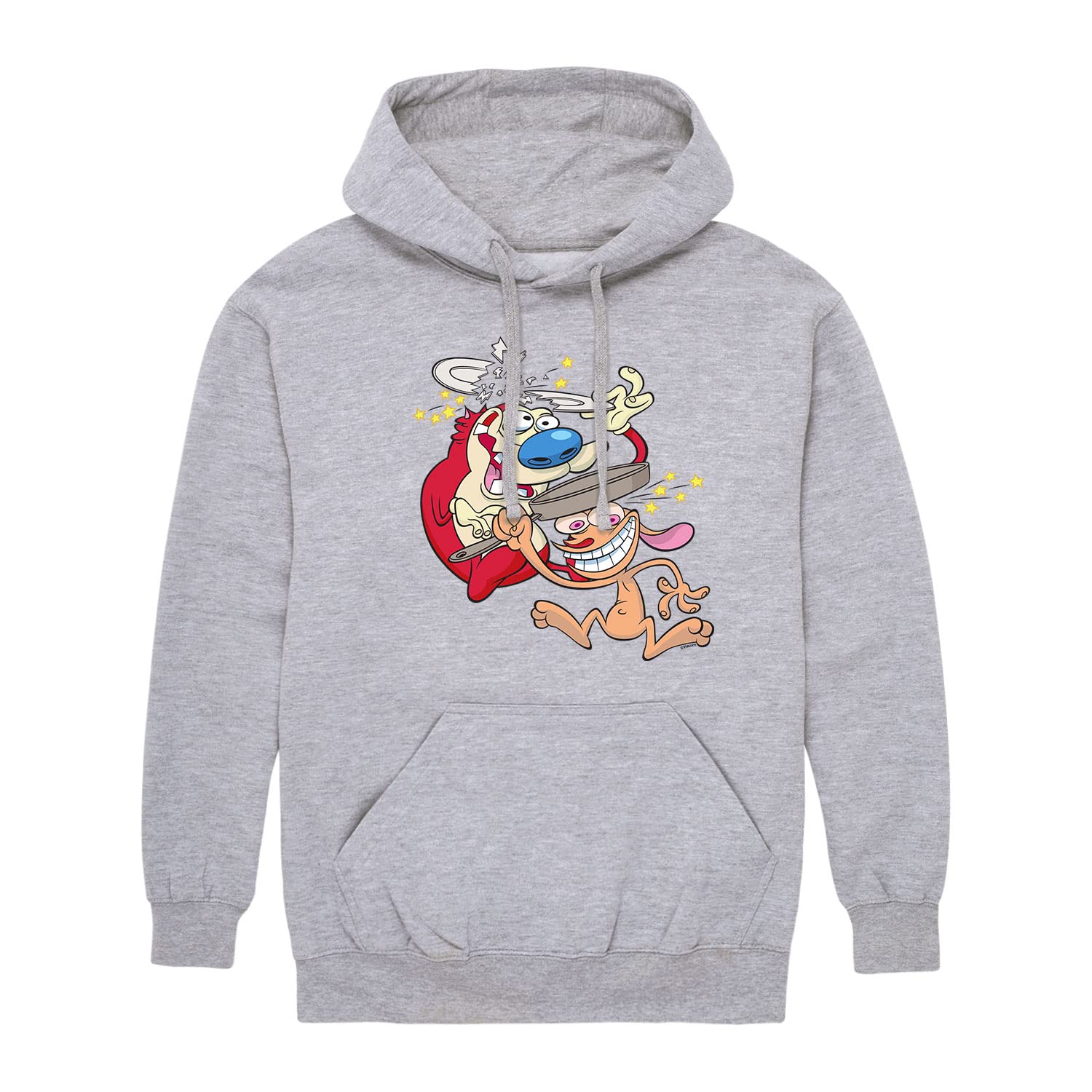 HYBRID APPAREL - Ren & Stimpy Men's Pullover Hooded Fleece Sweatshirt | Cartoon Character Hoodie | Warm Fleece Jacket for Casual Wear, Street Style & Winter Outfits