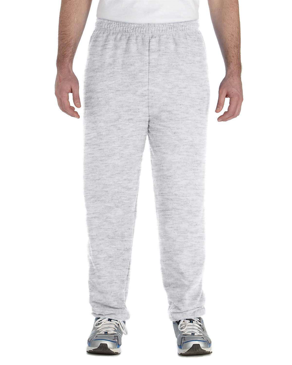 Premium Heavy Blend 8 oz. 50/50 Cotton-Polyester Sweatpants (G182) - Ash Gray, Medium (12-Pack) | Comfortable Lounge Pants for Men, Women & Unisex | Perfect for Gym, Yoga, Home Relaxation & Casual Wear