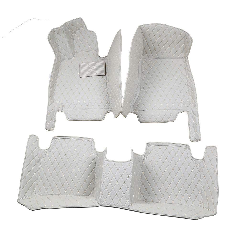 Premium Leather Car Floor Mats for Porsche Macan, Macan S, Macan GTS & Macan Turbo (Non-EV Models) - Beige Luxury Floor Liners - Perfect for Daily Commutes & Road Trips