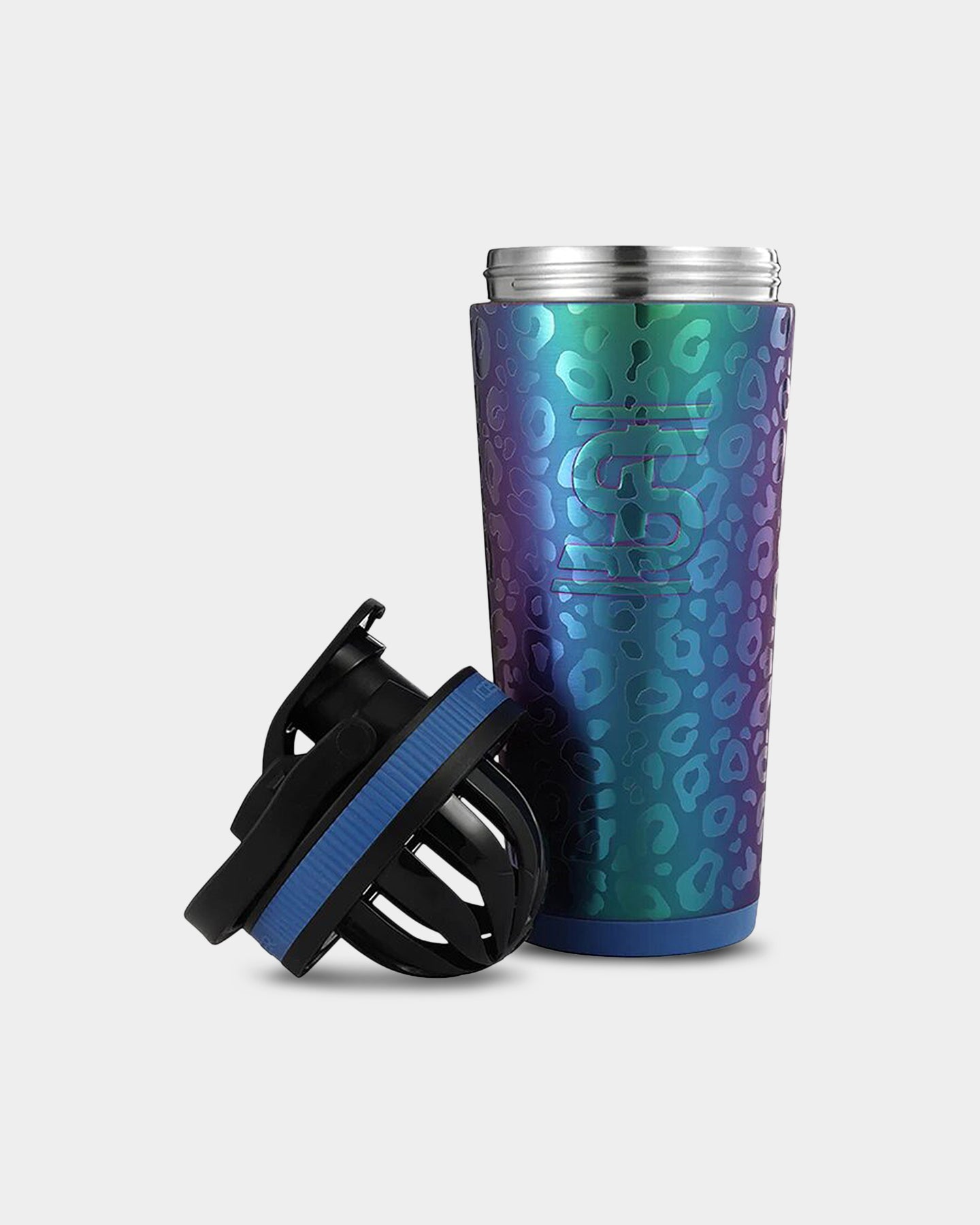 26oz Ice Shaker Protein Shaker Bottle - Leak Proof Workout Water Bottle for Gym, Sports & Travel - BPA Free Fitness Shaker Cup with Mixing Ball & Time Marker