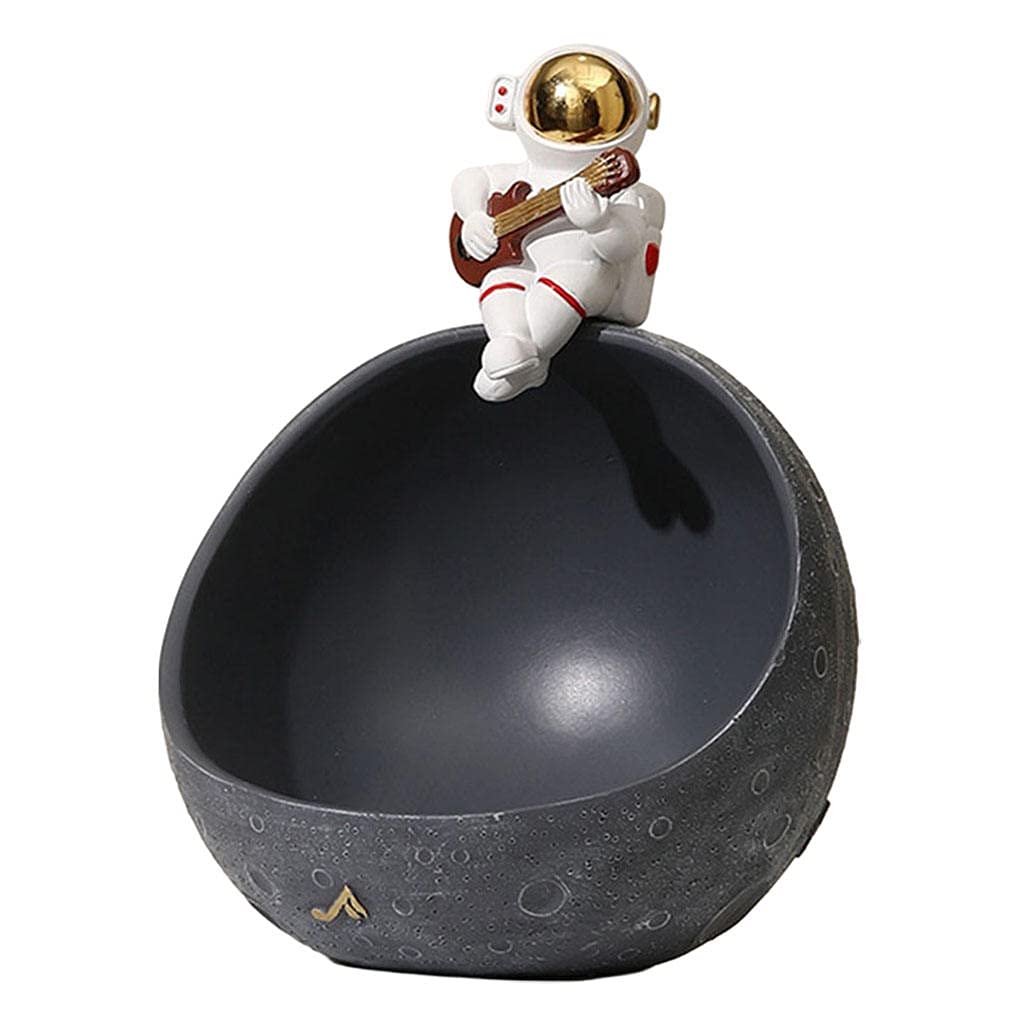Baoblaze Candy Bowl & Holder - Astronaut Decorative Figurine for Jewelry, Keys, Phones & Watches Storage - Grey Desktop Organizer | Perfect for Home, Office & Gift Giving
