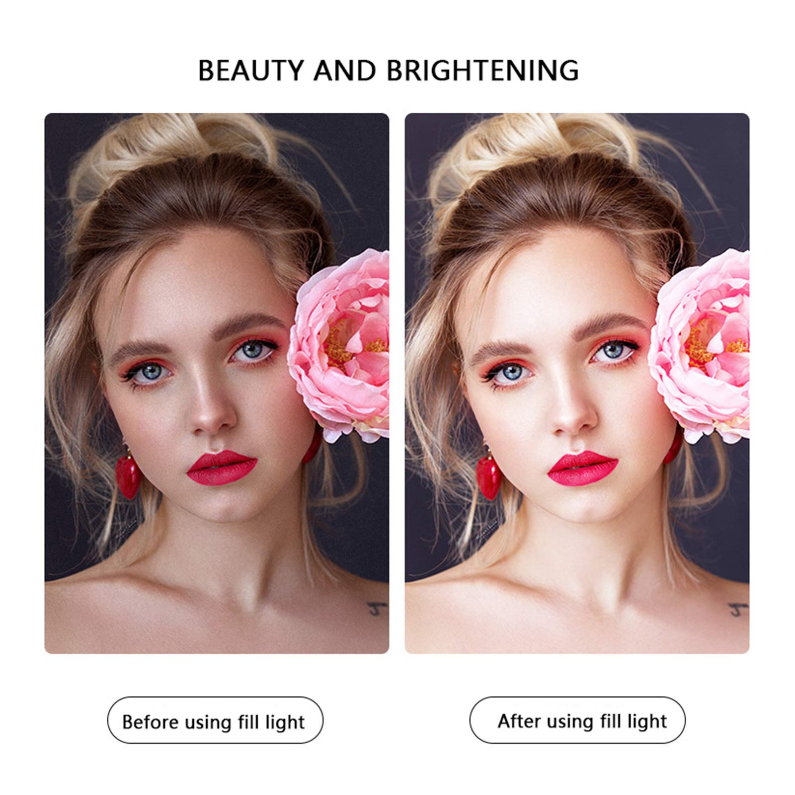 10 Inch Ring Light with USB Tripod Stand - Dimmable Desktop Fill Light for Selfie, Live Streaming, TikTok, YouTube & Video Calls - Perfect for Makeup, Beauty, Gaming & Content Creation