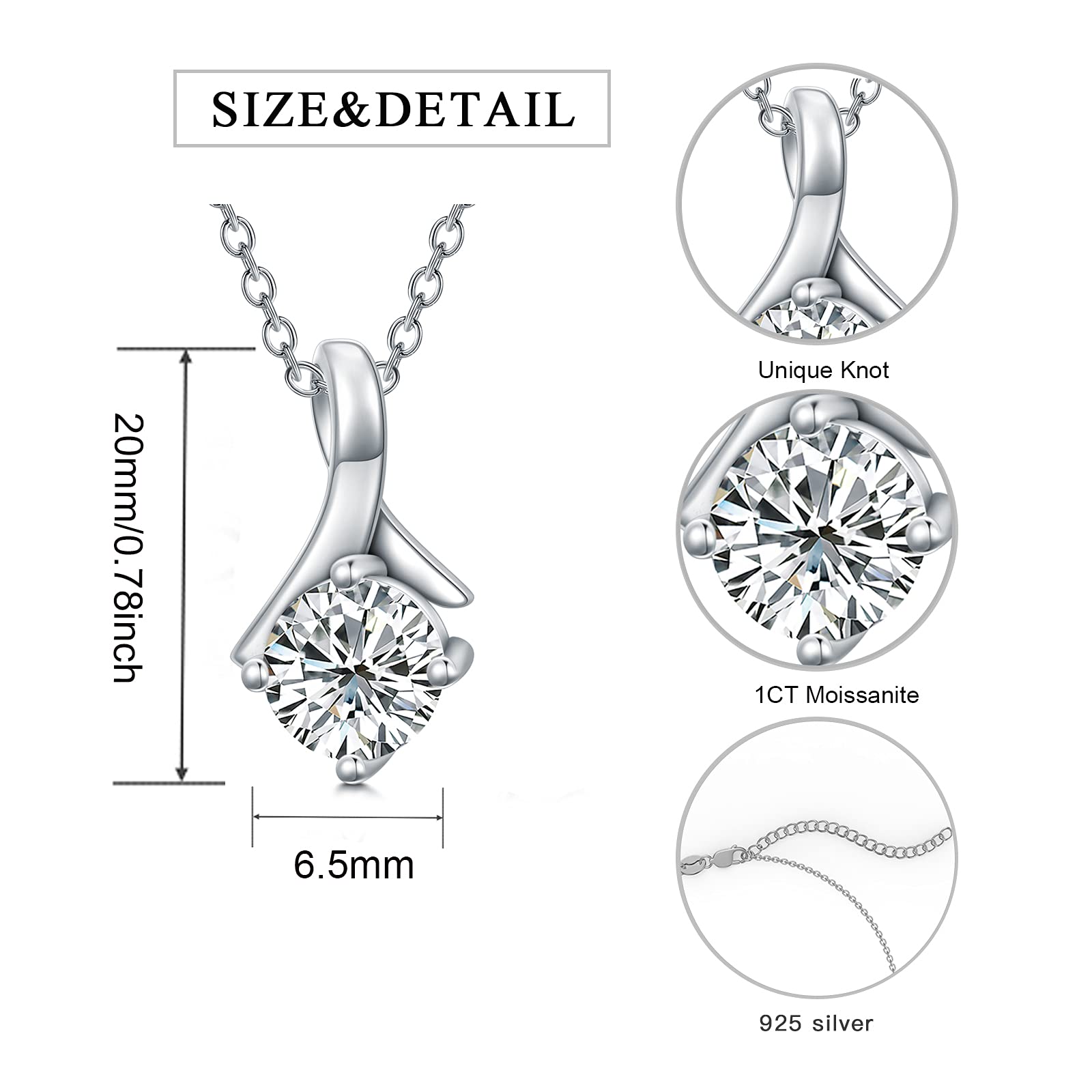 925 Sterling Silver Infinity Heart Birthstone Necklace for Women - Personalized Love Pendant with 'I Love You Always' Engraving | Romantic Anniversary, Birthday Jewelry Gift for Girlfriend, Wife & Her | Perfect for Valentine's Day, Weddings & Special Occasions