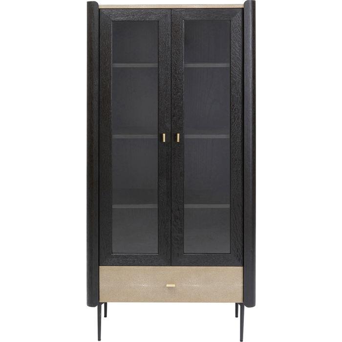 Modern Milano Display Cabinet 170x80 - Glass Door Bookshelf for Living Room, Dining Room & Office - Stylish Storage Furniture for Home Decor