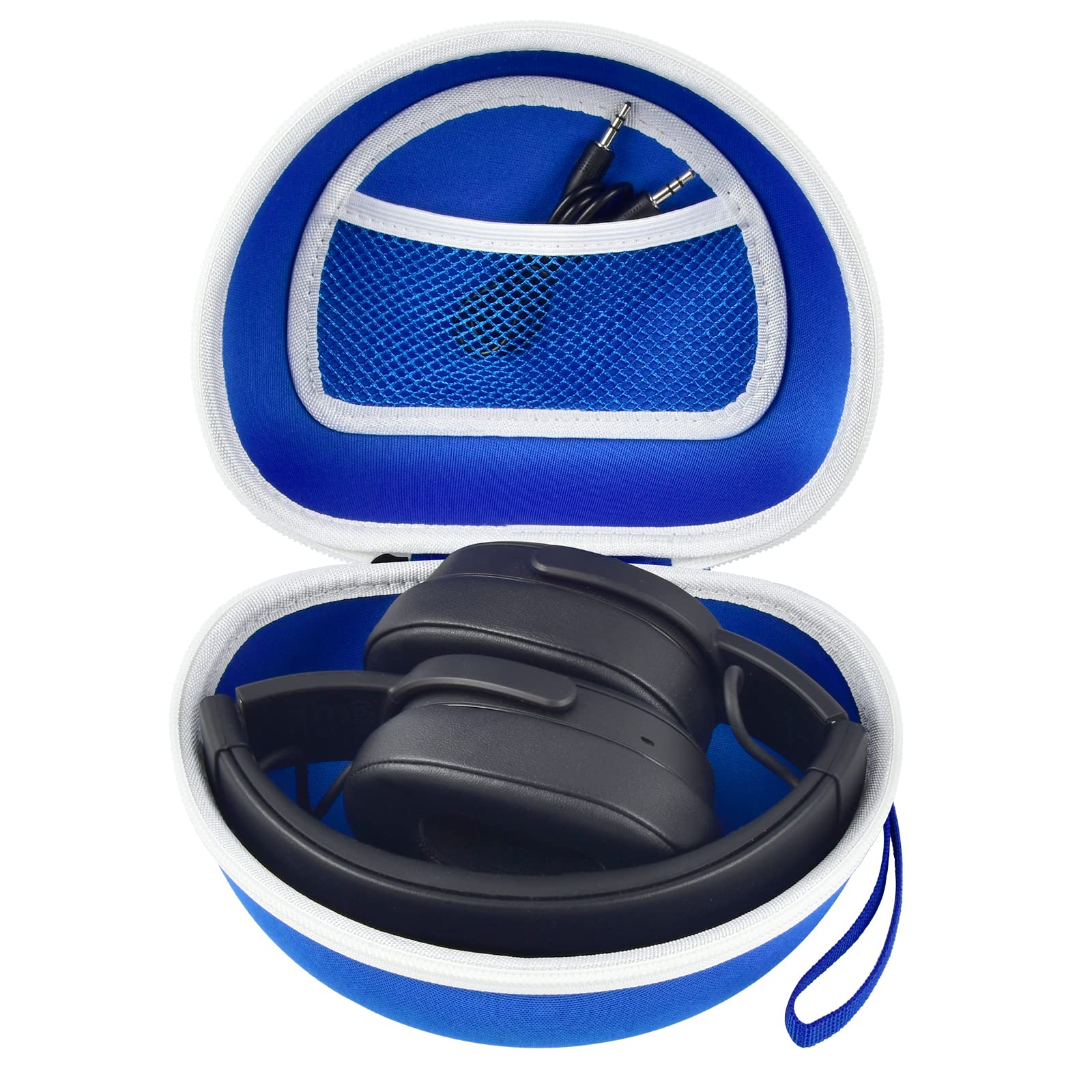 Skullcandy Crusher Hesh Evo Wireless Headphone Case - Compatible with Beats Studio Pro Solo 3 4 Headphones - Hard Protective Travel Storage Box for Noise Cancelling Over-Ear Bluetooth Earphones - Foldable Design - Blue - Perfect for Travel Gym Office Use