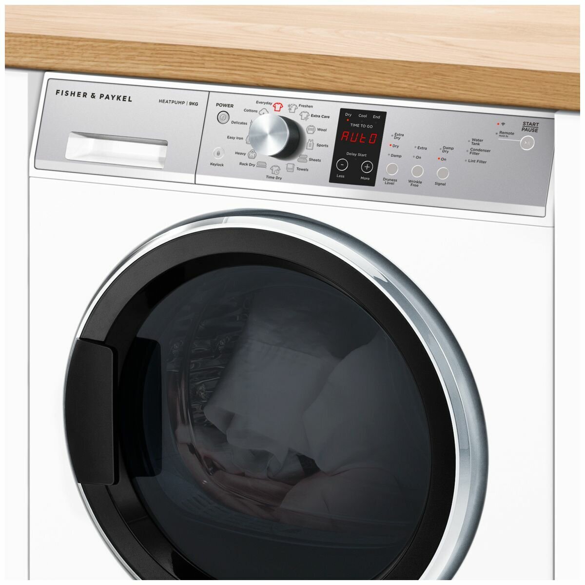 Fisher & Paykel 9kg Heat Pump Dryer - Energy Efficient, Quiet & Gentle on Clothes | White (Model DH9060P2) | Perfect for Apartments, Laundry Rooms & Eco-Friendly Homes
