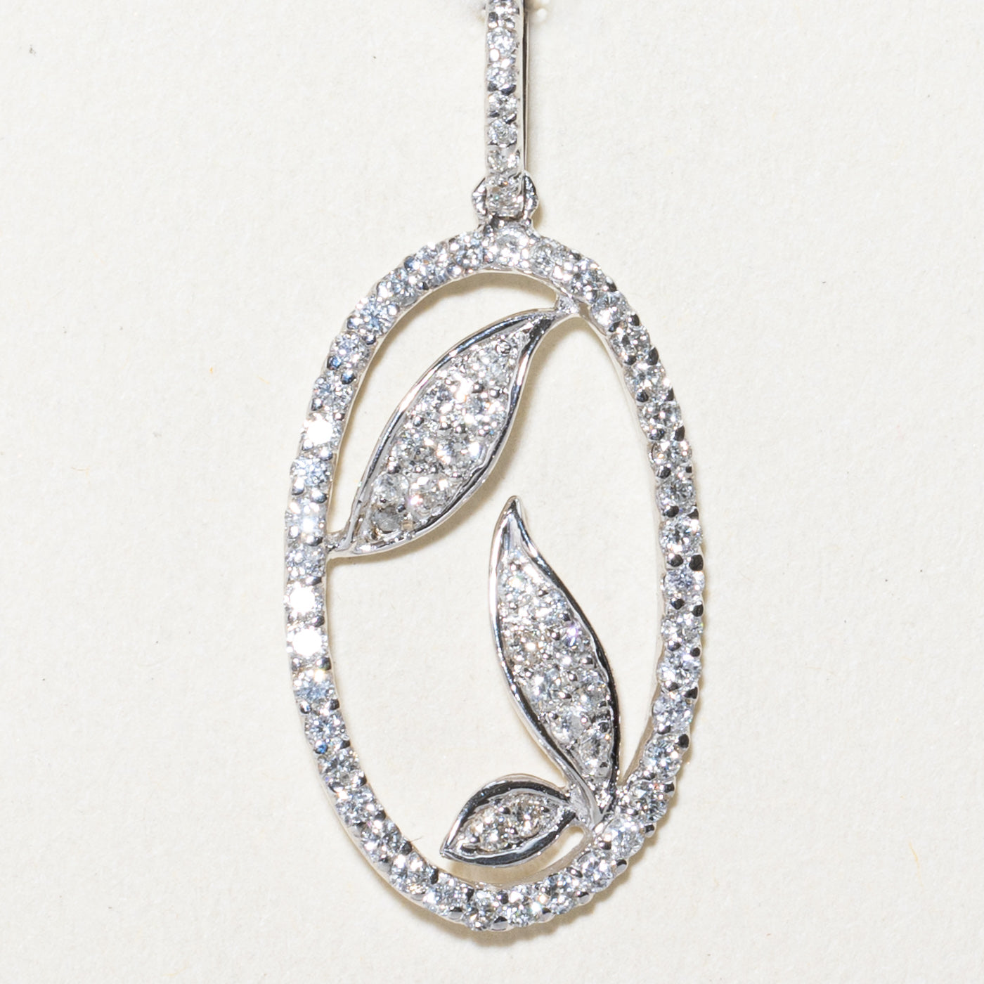 0.64ctw Diamond Leaf Design Pendant Necklace - Elegant Nature-Inspired Jewelry for Women | Perfect for Weddings, Anniversaries & Special Occasions