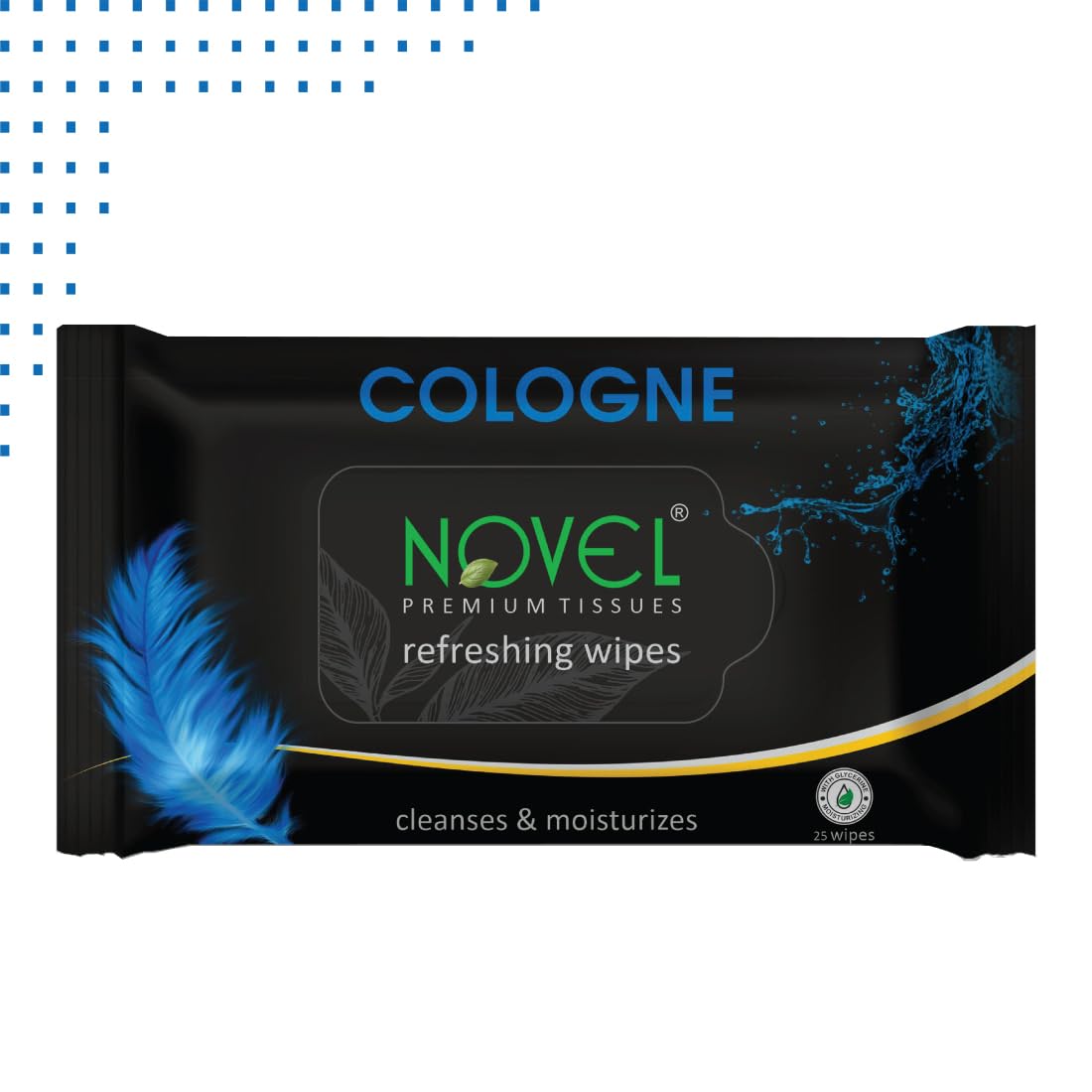 Alcohol-Free & Aqua Glycerine Cologne Fragrance Wet Wipes - Pack of 6 (150 Tissues) | Refreshing Face & Body Wipes for Travel, Gym & On-The-Go Use