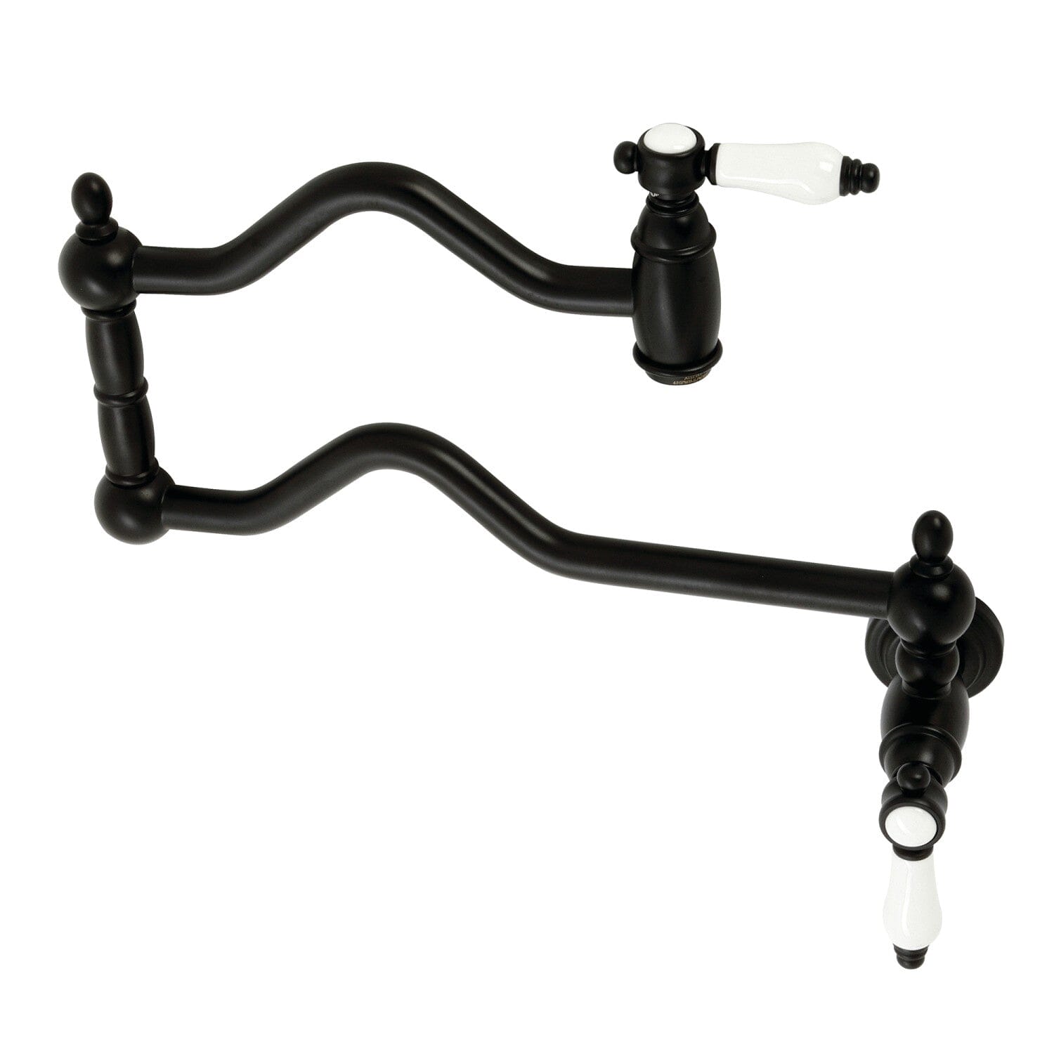 Bel Air Two Handle 1 Hole Wall Mount Pot Filler Faucet - Premium Kitchen Faucet for Easy Pot Filling - Perfect for Cooking, Baking & Large Pot Use