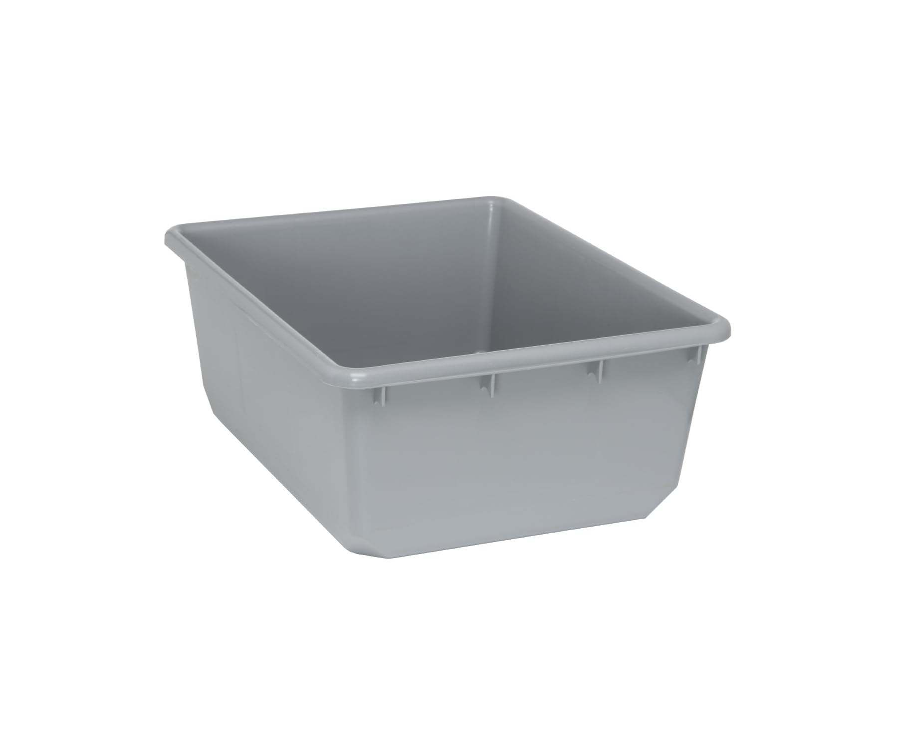 QuanTub Nesting Storage Tote Set of 6 - Space Saving Collapsible Storage Bins with Handles, Durable Gray Plastic Organizers for Home, Office, Closet & Toy Organization