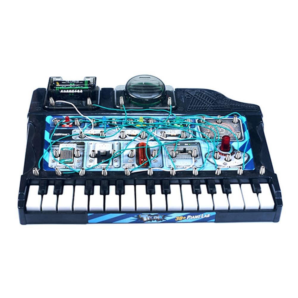 STEM Physics Science Lab Electronic Circuit Board Kit - Basic Electricity & Magnetism Experiment Set for Kids & Students - Learn Electromagnetism & Elementary Electronics - Perfect for School Projects & Science Fairs
