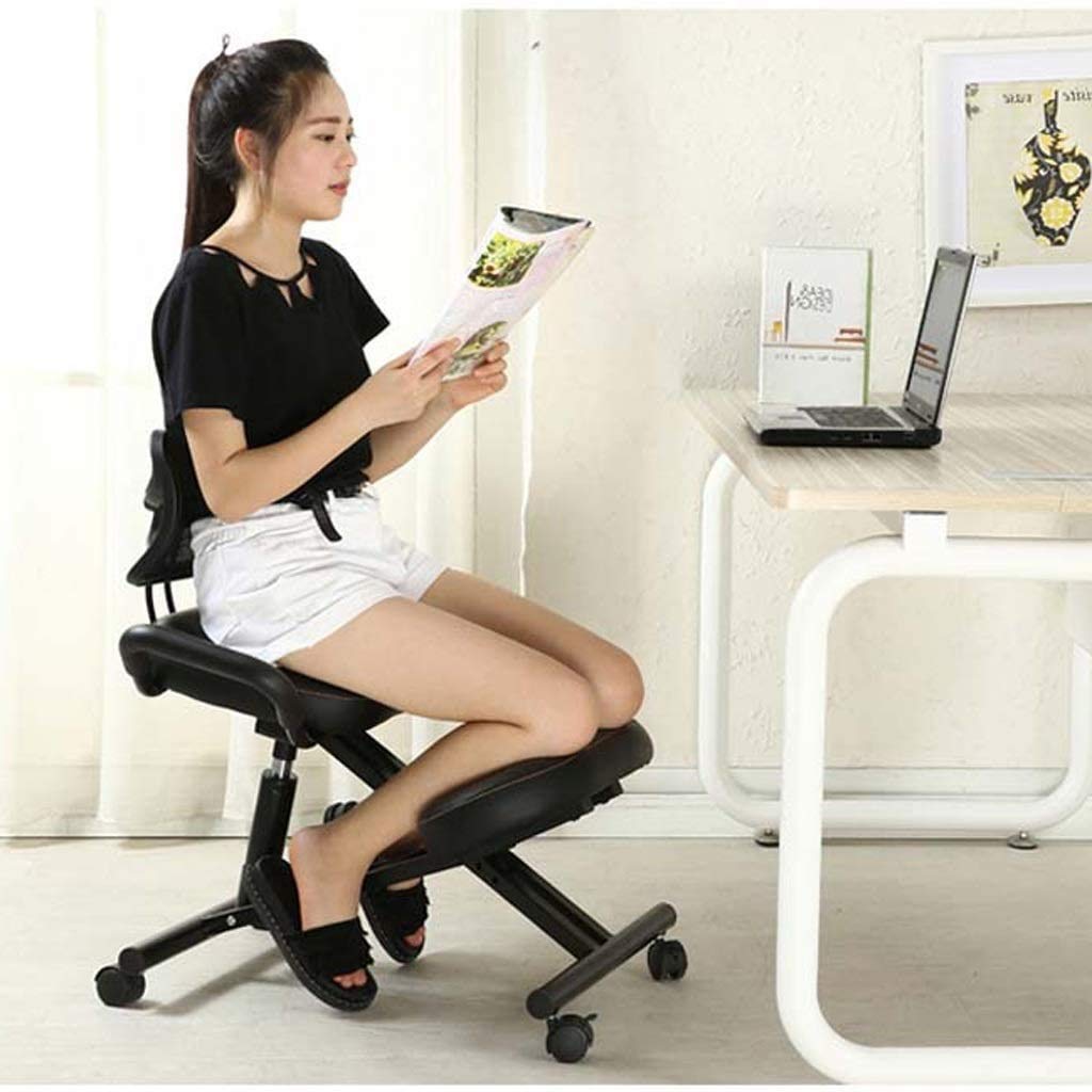 Ergonomic Kneeling Chair with Back Support - Posture Correcting Office & Home Computer Chair for Healthy Sitting - Ideal for Studying, Writing & Desk Work