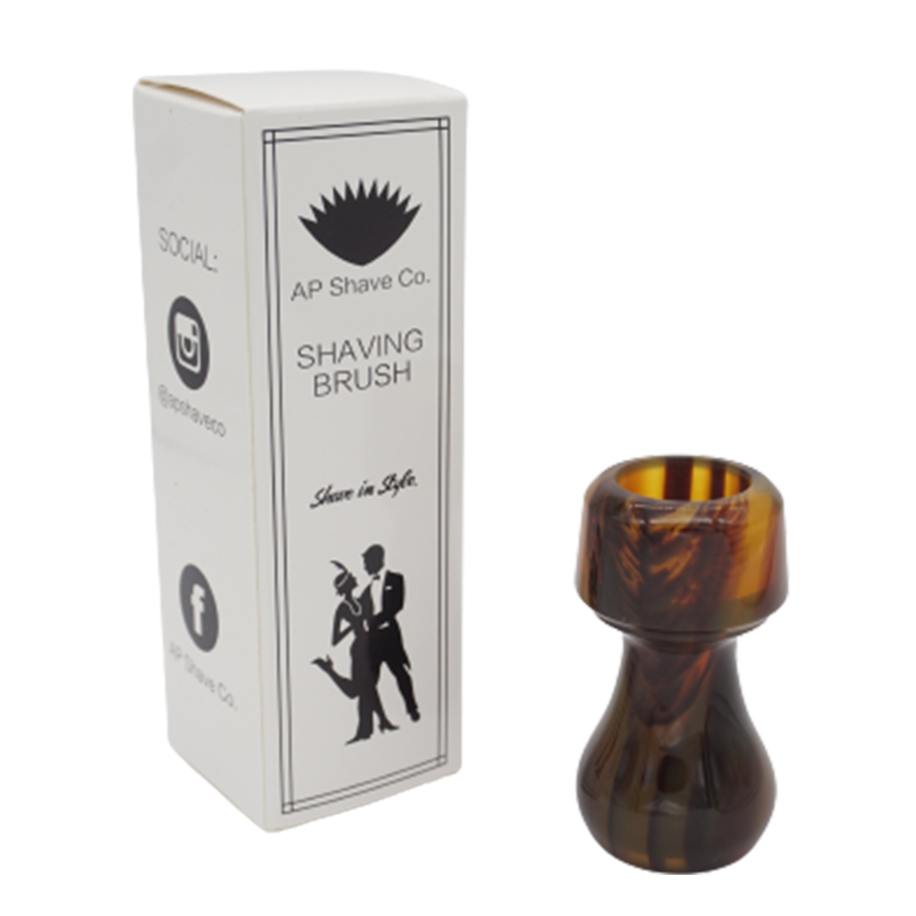 Premium Tortoise Handcrafted Shaving Brush Handle for Wet Shaving - Fits 20mm & 22mm Knots - Perfect for Traditional Shaving & Grooming Gifts