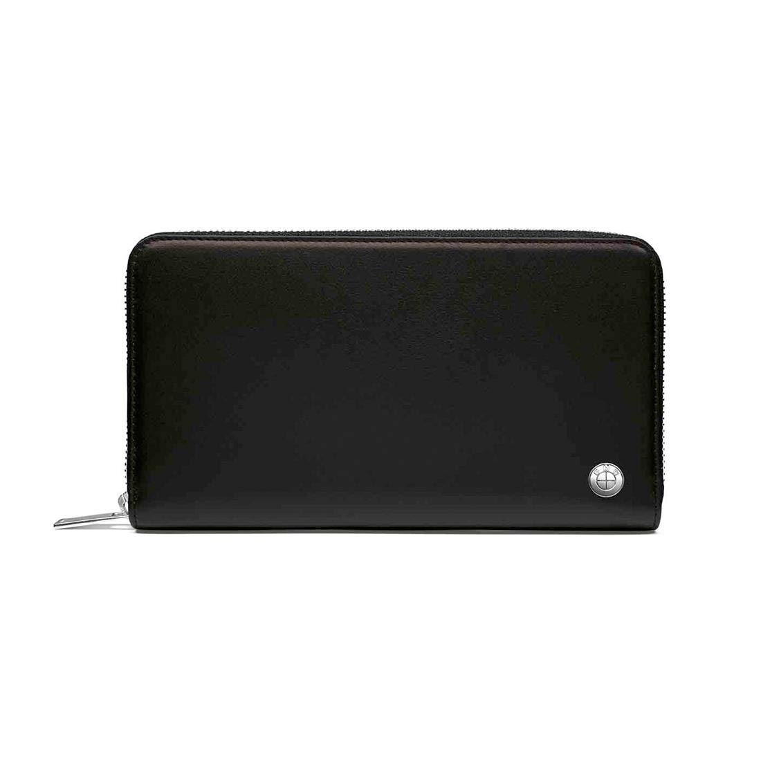 Genuine BMW Leather Wallet for Men - Horizontal Bifold Design - Perfect for Everyday Use, Business & Travel