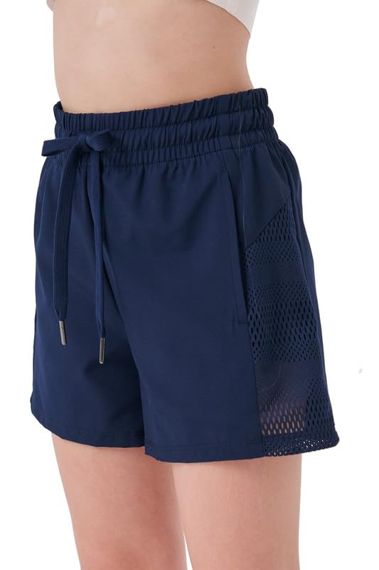Girls Athletic Shorts with Spandex Liner - Quick Dry Running & Fitness Shorts for Kids & Teens - Perfect for Sports, Track, Gym & Outdoor Activities
