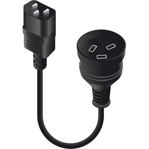 Alogic Standard Power Cord 230V AC10A Black 15cm - Computer, Server, UPS Power Cable for Home & Office Use - Australia Compatible