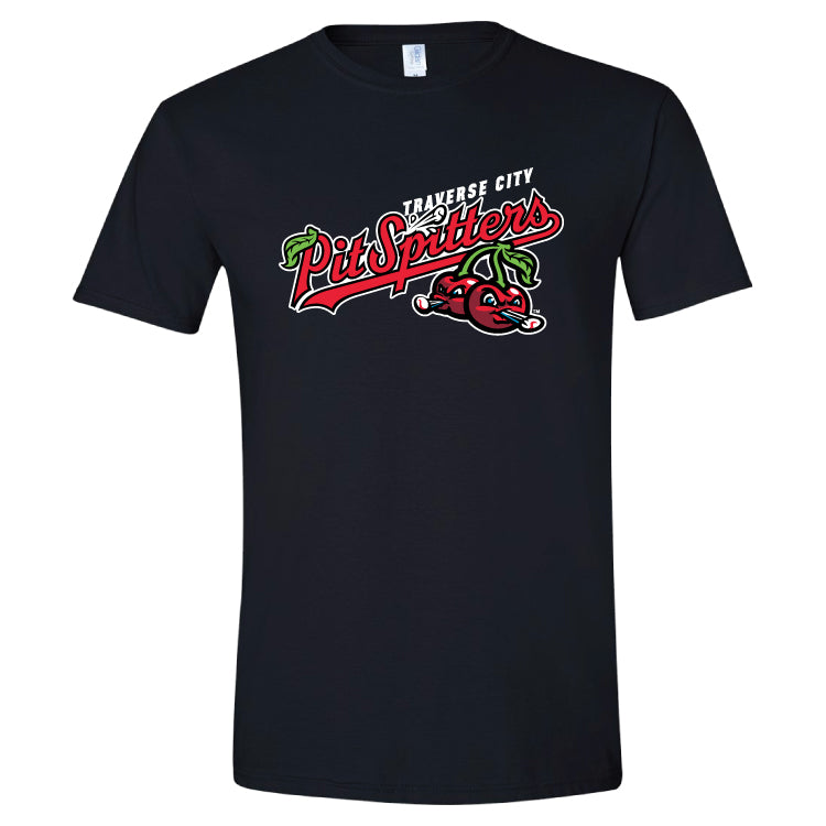 Premium Black Cotton T-Shirt with Classic Logo Print - Men's Casual Basic Tee for Everyday Wear, Gym & Street Style