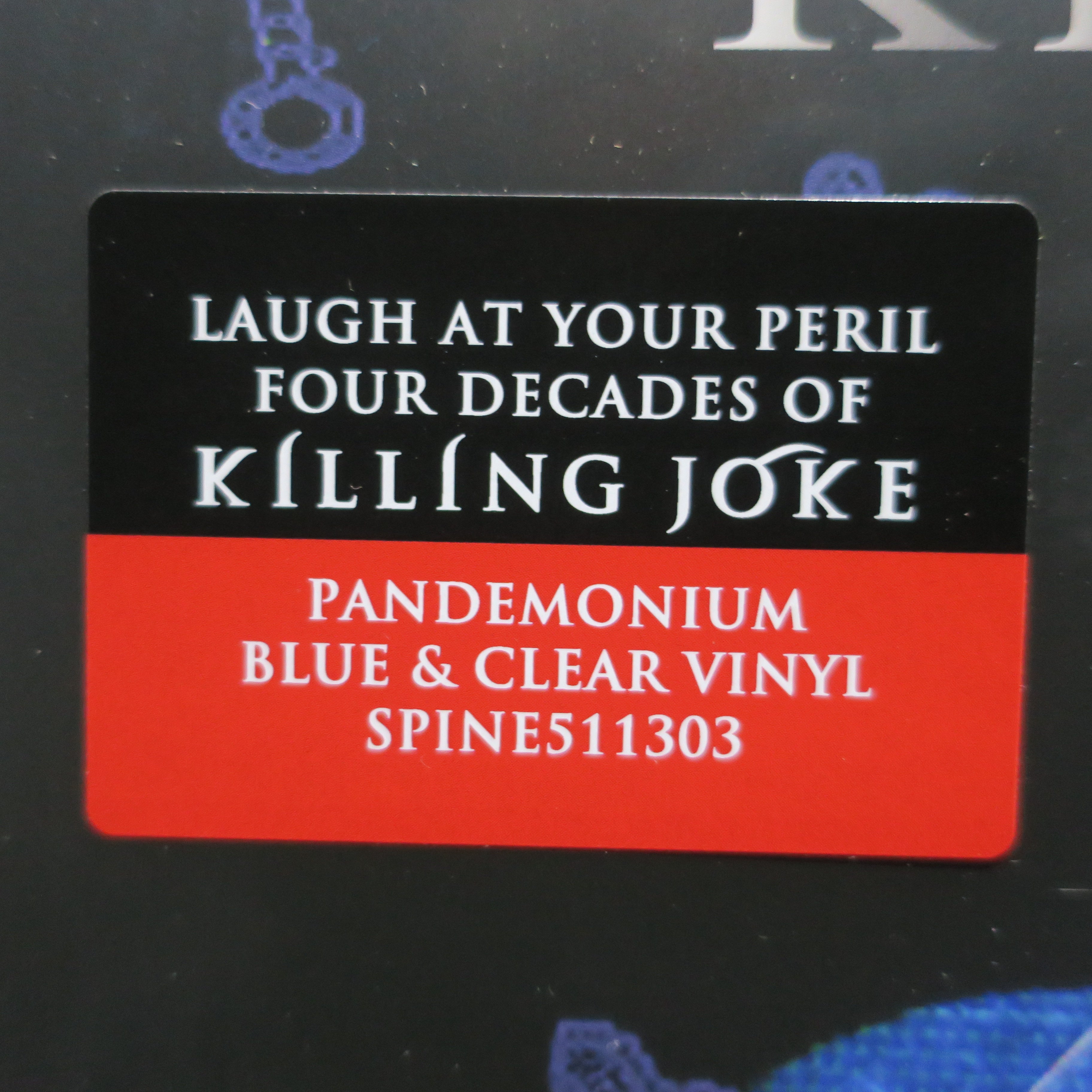 KILLING JOKE 'Pandemonium' Limited Edition Blue/Clear Vinyl 2LP Record - Perfect for Music Collectors & Vinyl Enthusiasts