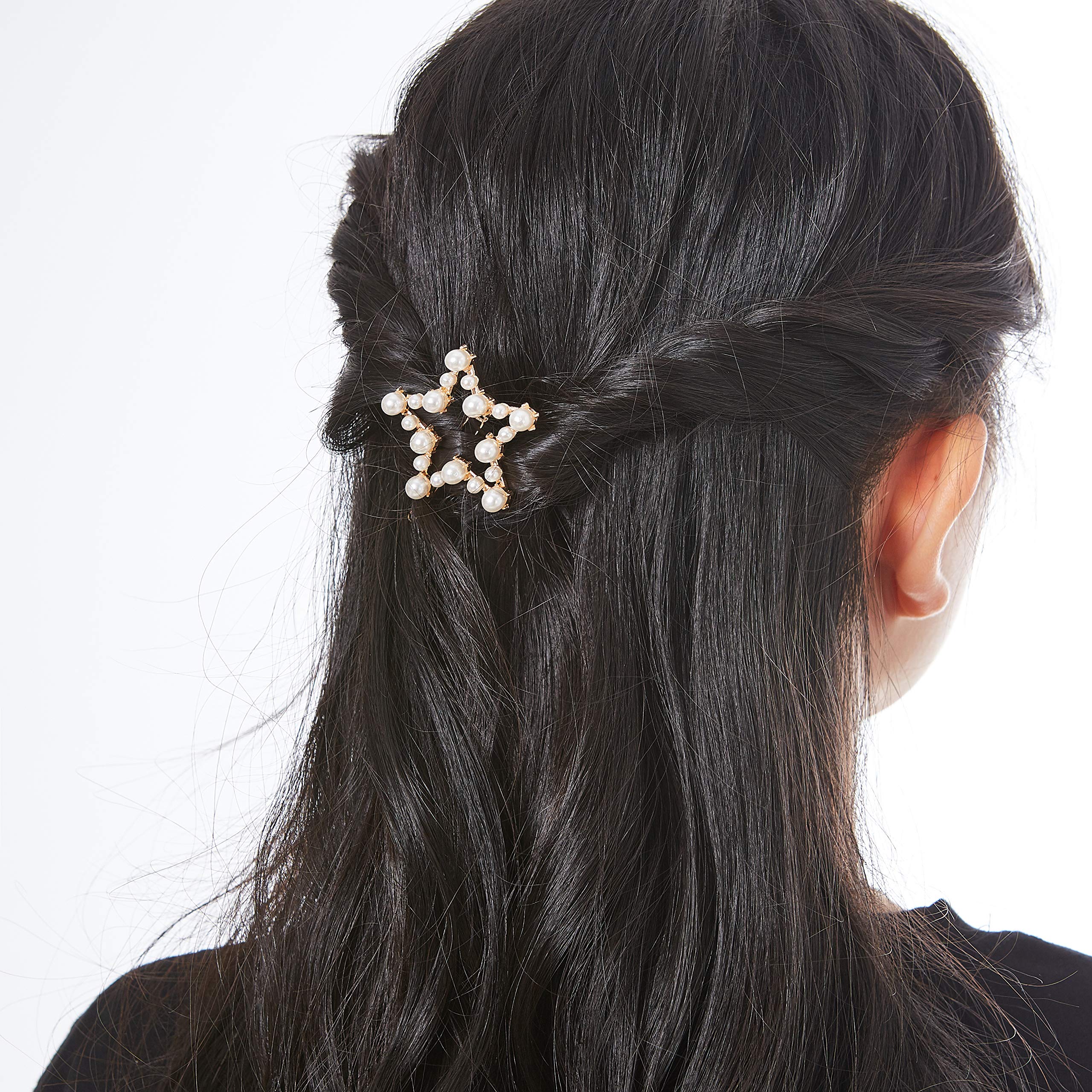 Elegant Crystal Pearl Hair Clips for Women - Metal Hair Barrettes, Bobby Pins & Hair Accessories - Perfect for Weddings, Parties & Everyday Style